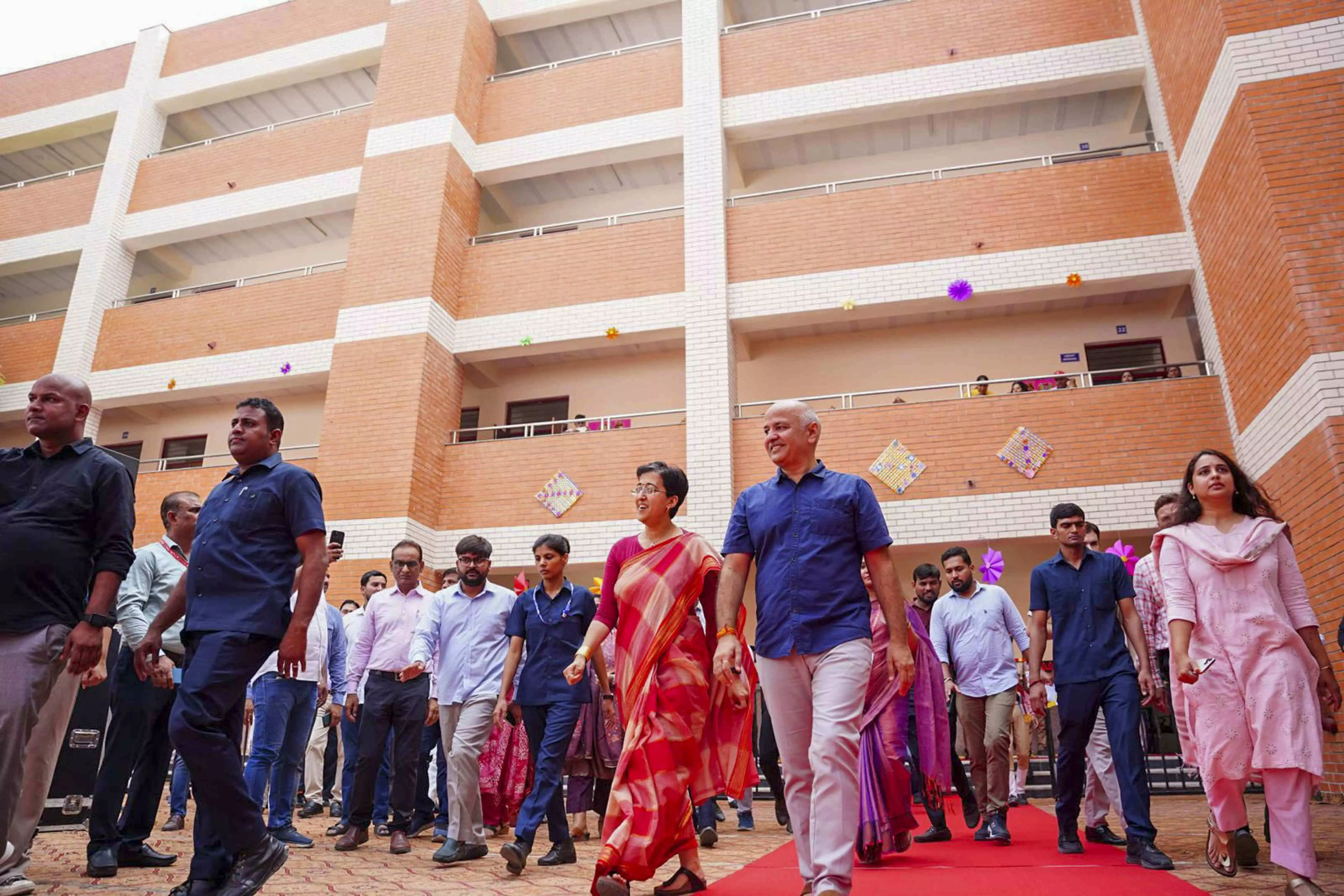CM Atishi, Sisodia inaugurate school building in east Delhi CM Atishi, Sisodia inaugurate school building in east Delhi