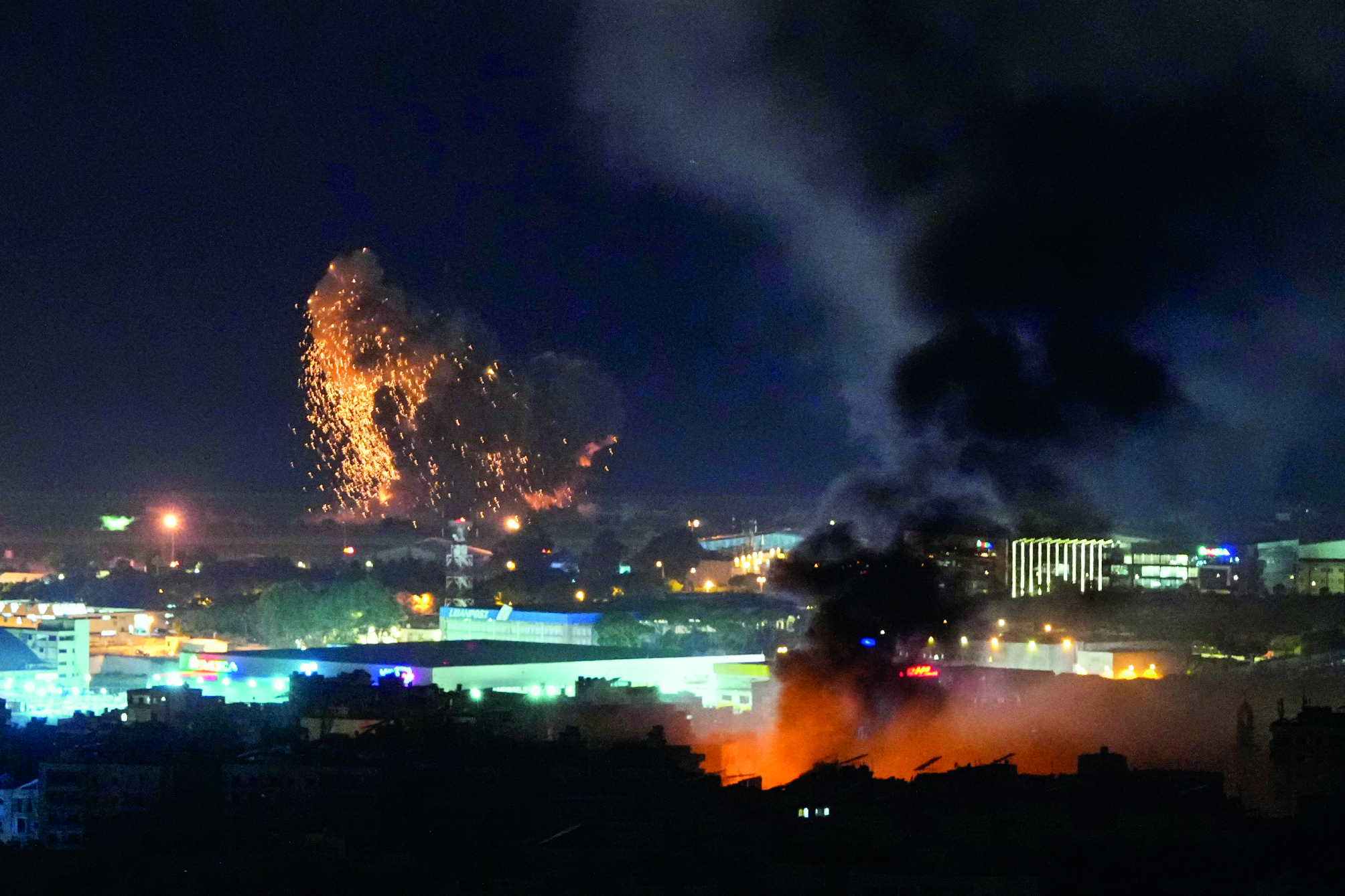Large airstrikes hit Beirut suburbs as Israel expands Gaza operations