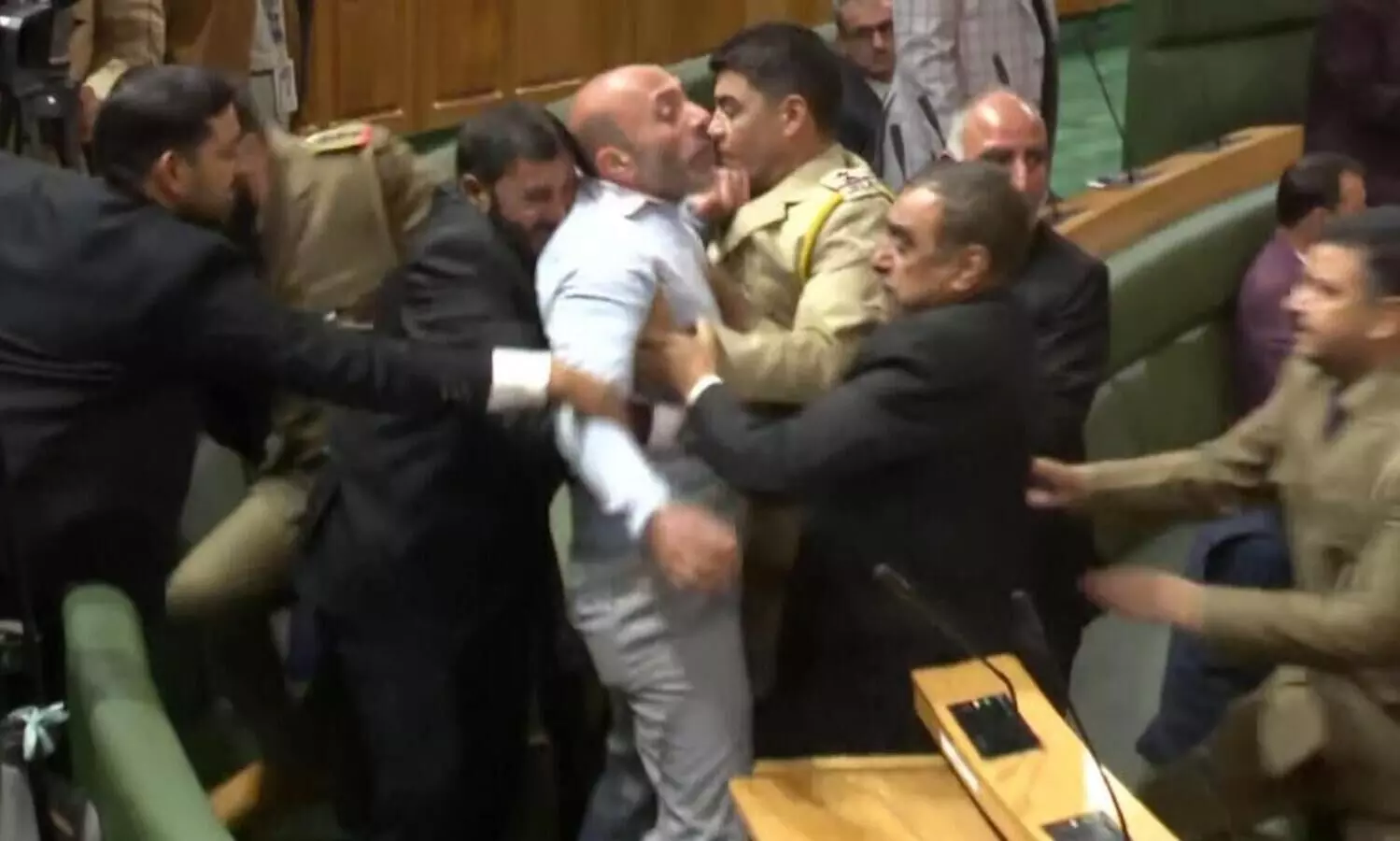 Uproar in J-K Assembly as BJP members protest over special status resolution