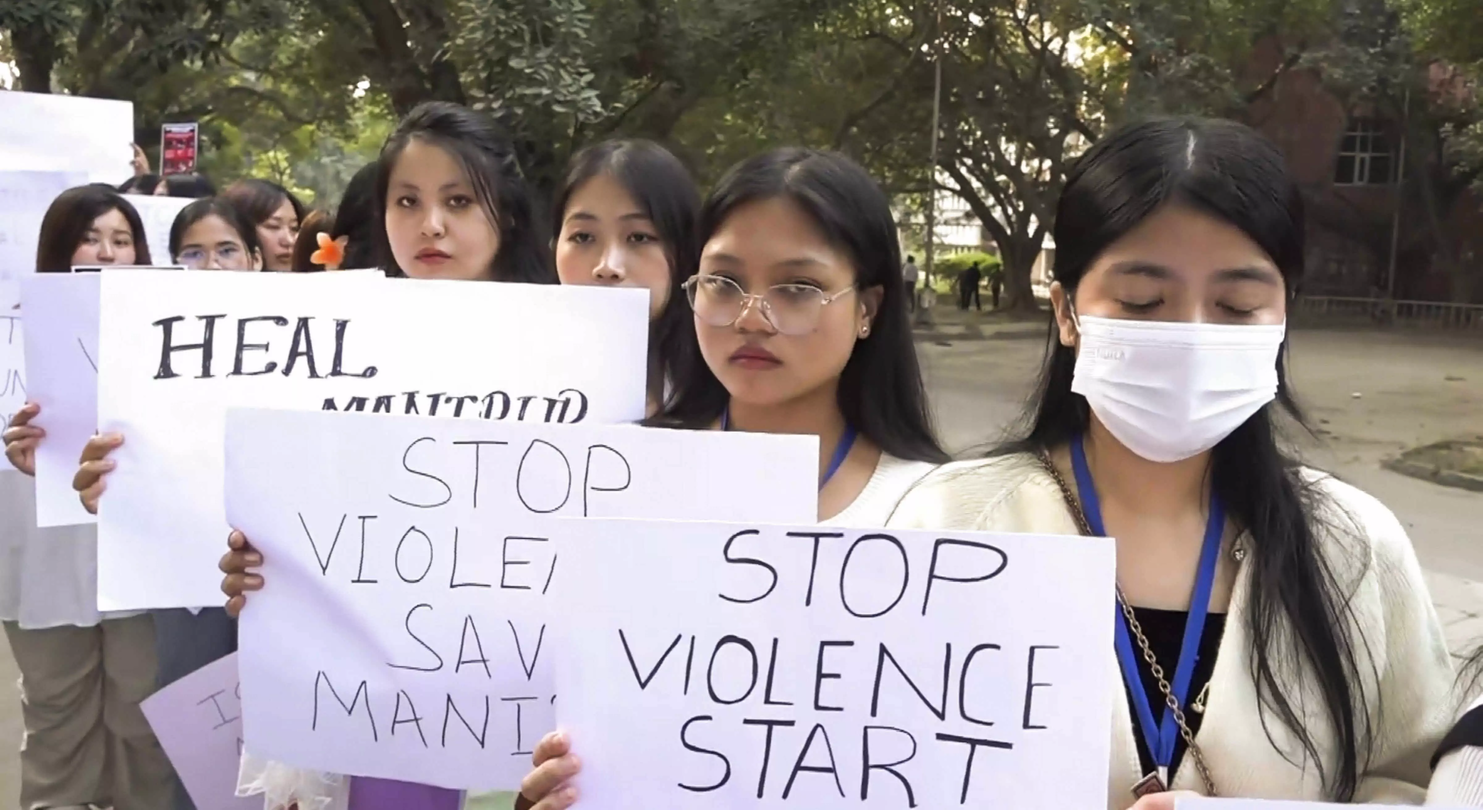 Hundreds walk with empty coffins demanding justice for those killed in Jiribam gunfight