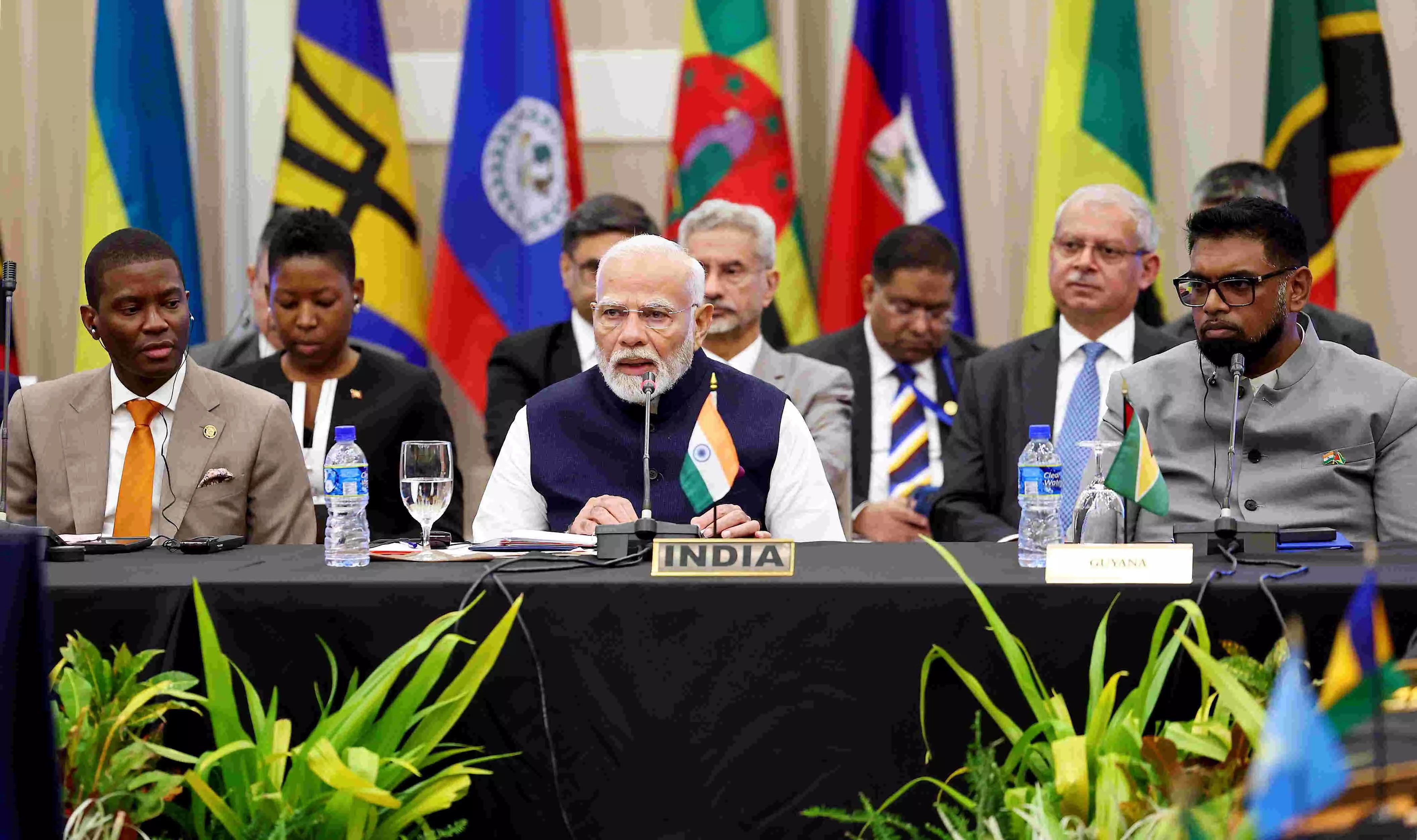 PM Modi meets Caribbean leaders; honoured with top awards from Guyana, Dominica PM Modi meets Caribbean leaders; honoured with top awards from Guyana, Dominica