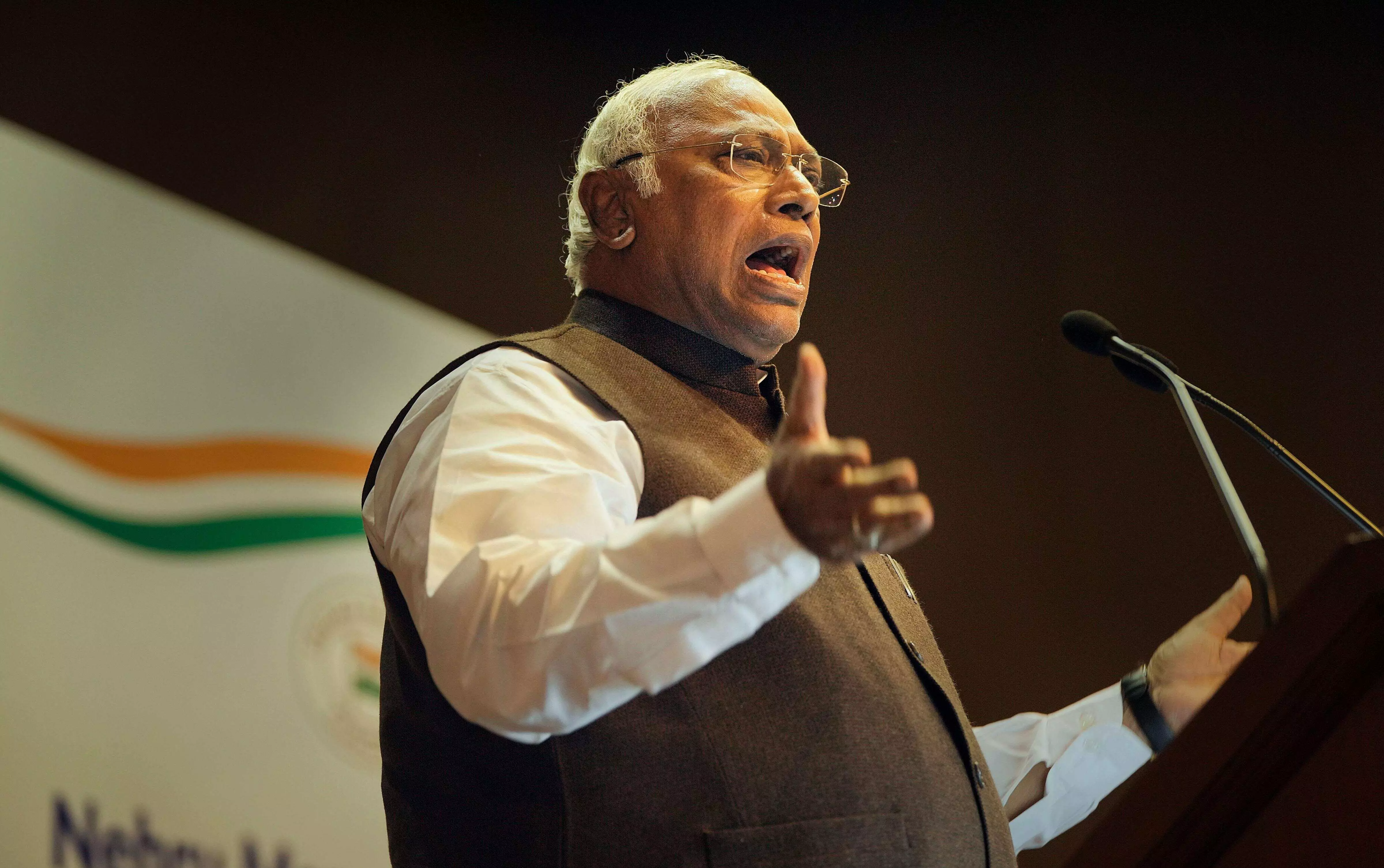 Take immediate action and arrest Gautam Adani: Cong chief Kharge to Modi govt