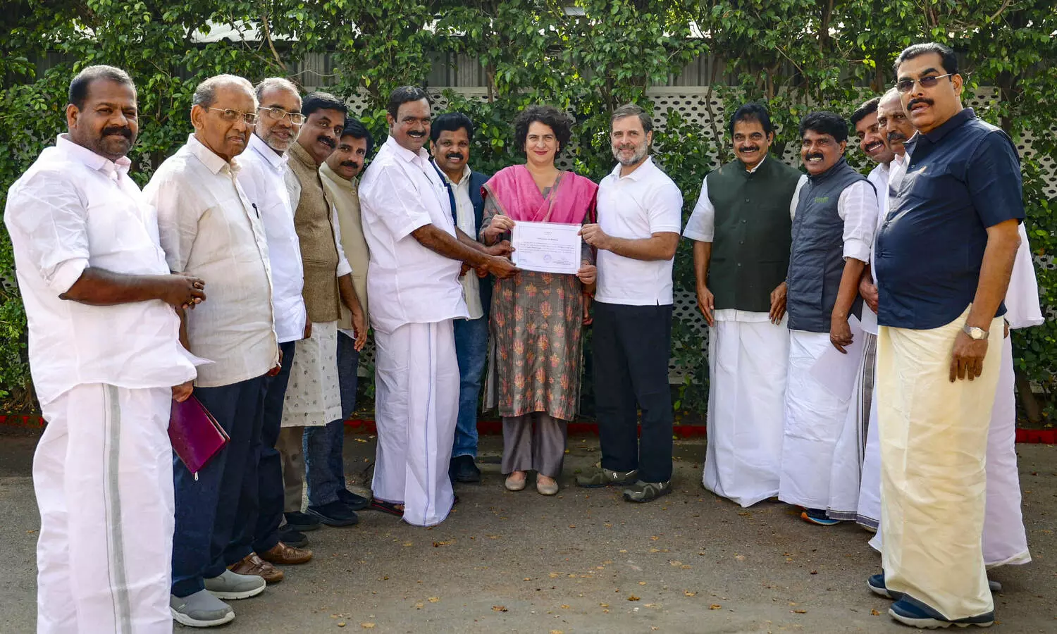 Wayanad Cong leaders hand over election certificate to Priyanka; likely to take oath as MP Thursday