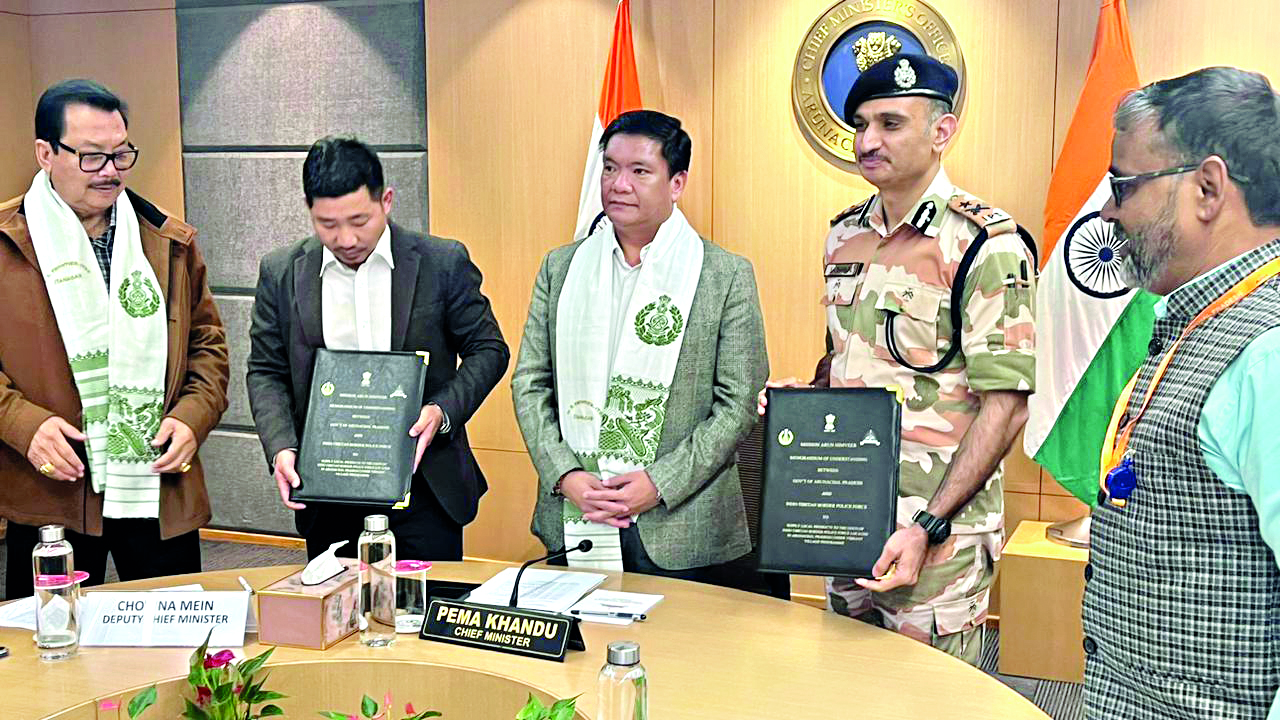 Arunachal govt signs MoU with ITBP to augment local economy Arunachal govt signs MoU with ITBP to augment local economy