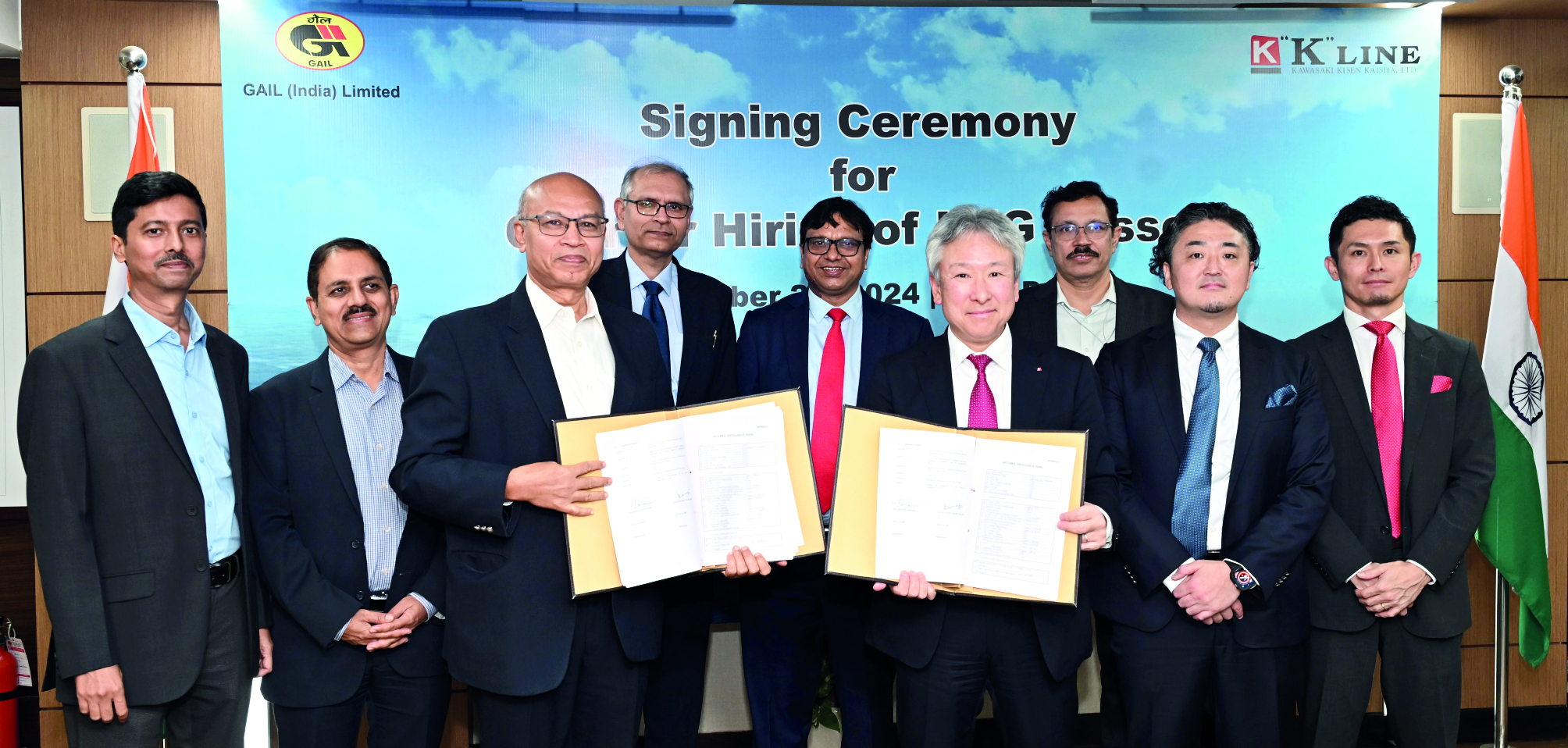 GAIL signs long-term charter contract with ‘K’ LINE for newly built LNG ship to expand fleet GAIL signs long-term charter contract with ‘K’ LINE for newly built LNG ship to expand fleet