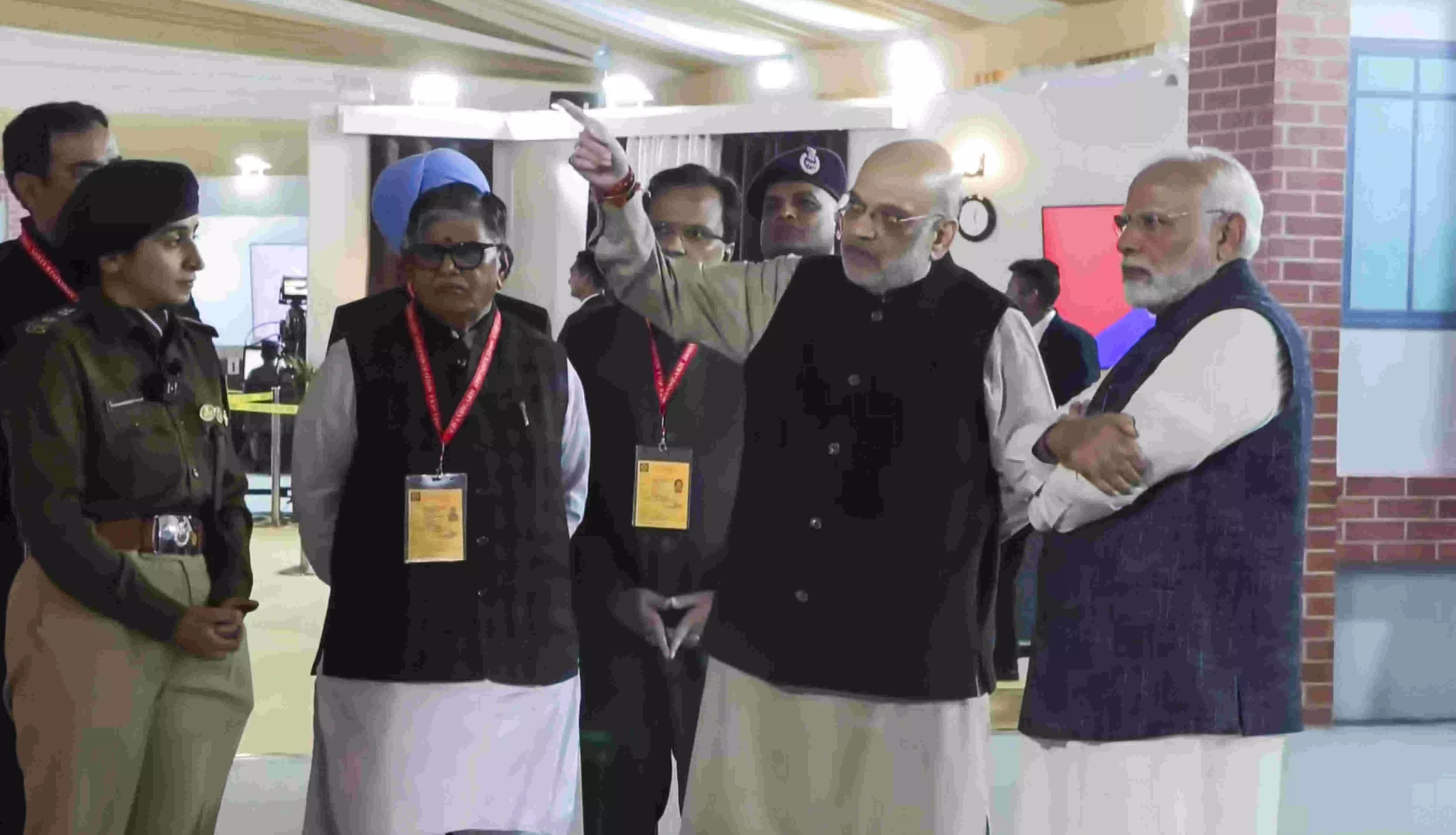 PM Modi watches live demo of crime scene investigation under new criminal laws PM Modi watches live demo of crime scene investigation under new criminal laws