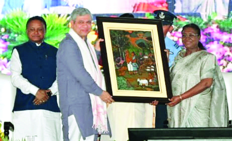 Prez Murmu lays foundations of three rail projects in Odisha Prez Murmu lays foundations of three rail projects in Odisha