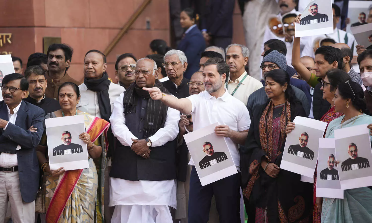 Rahul takes dig at PM, Adani with mock interview in Parliament premises