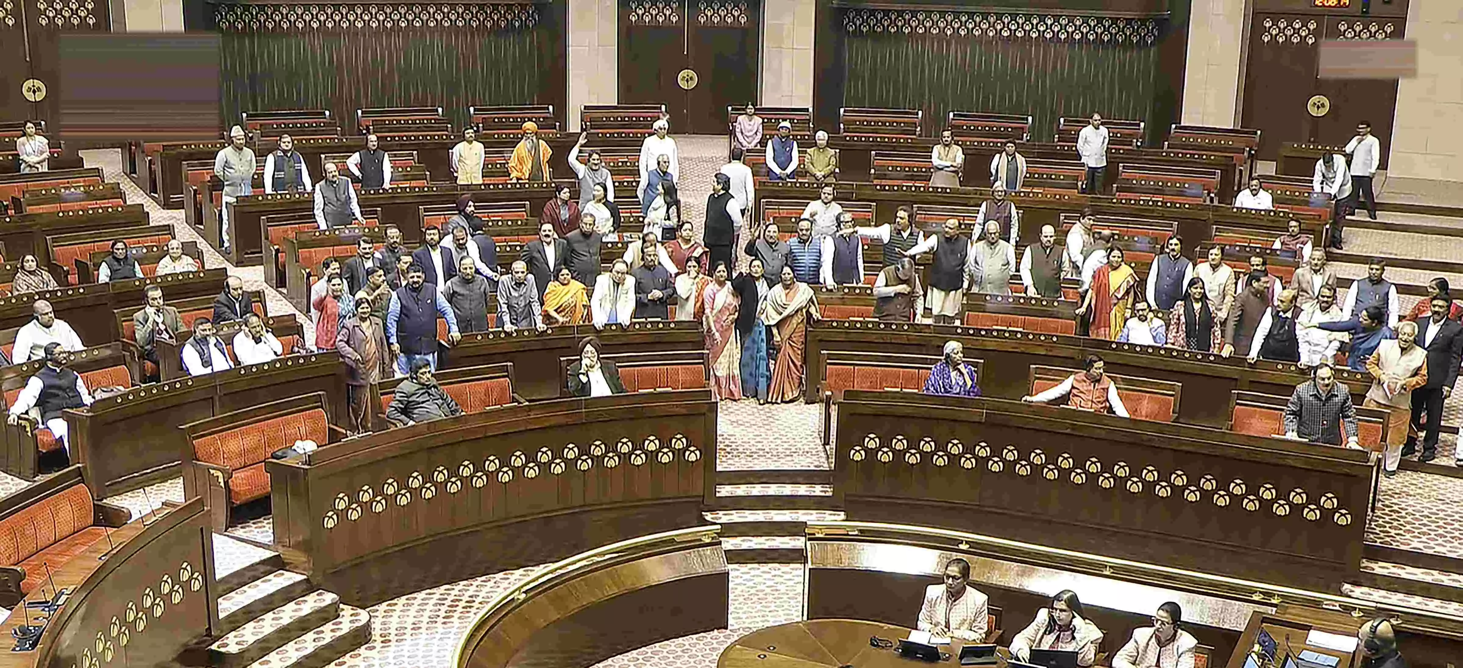 Rajya Sabha adjourned for day amid uproar over Cong-Soros links, Adani issues