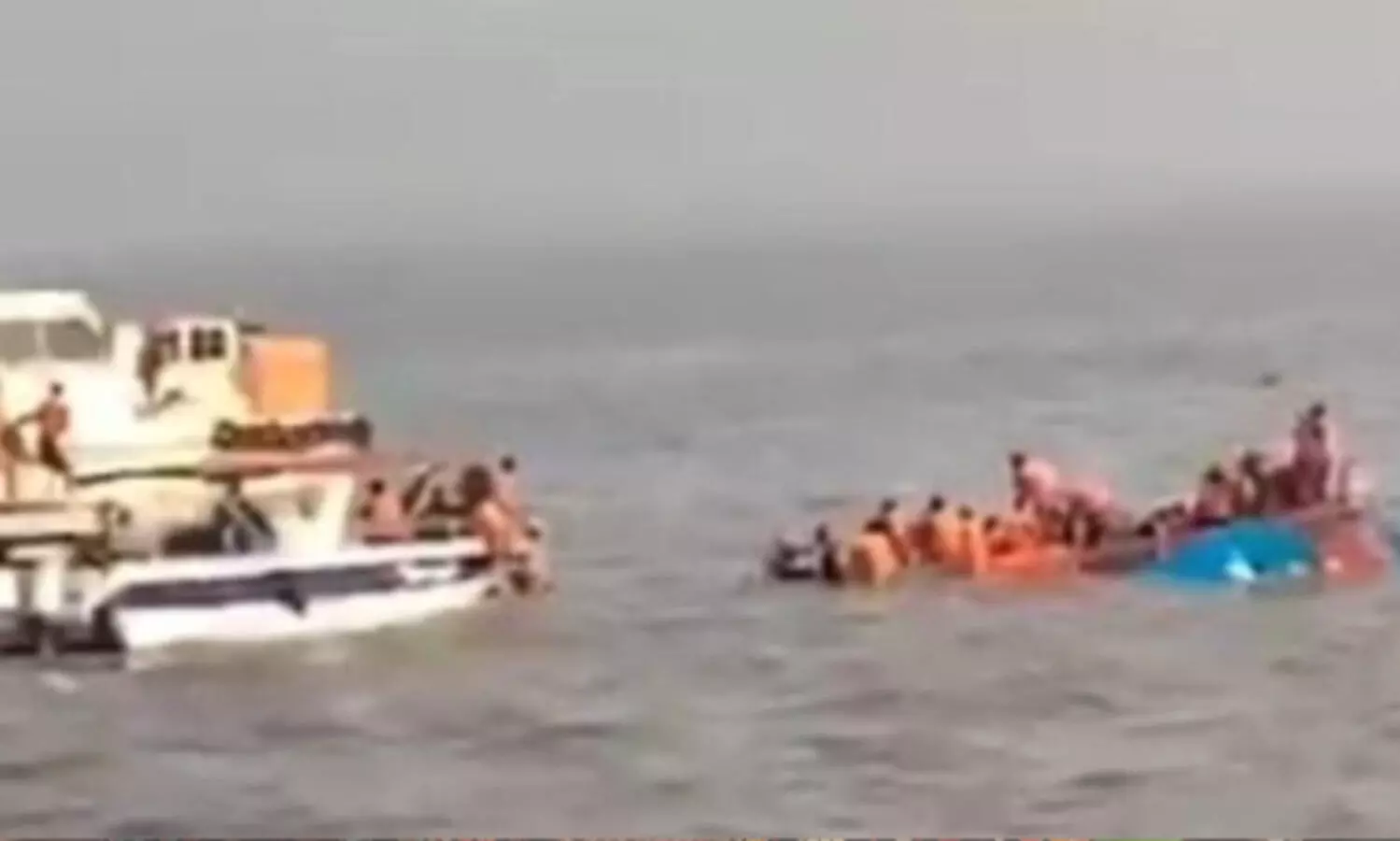 Ferry with 35 passengers capsizes off Mumbai coast