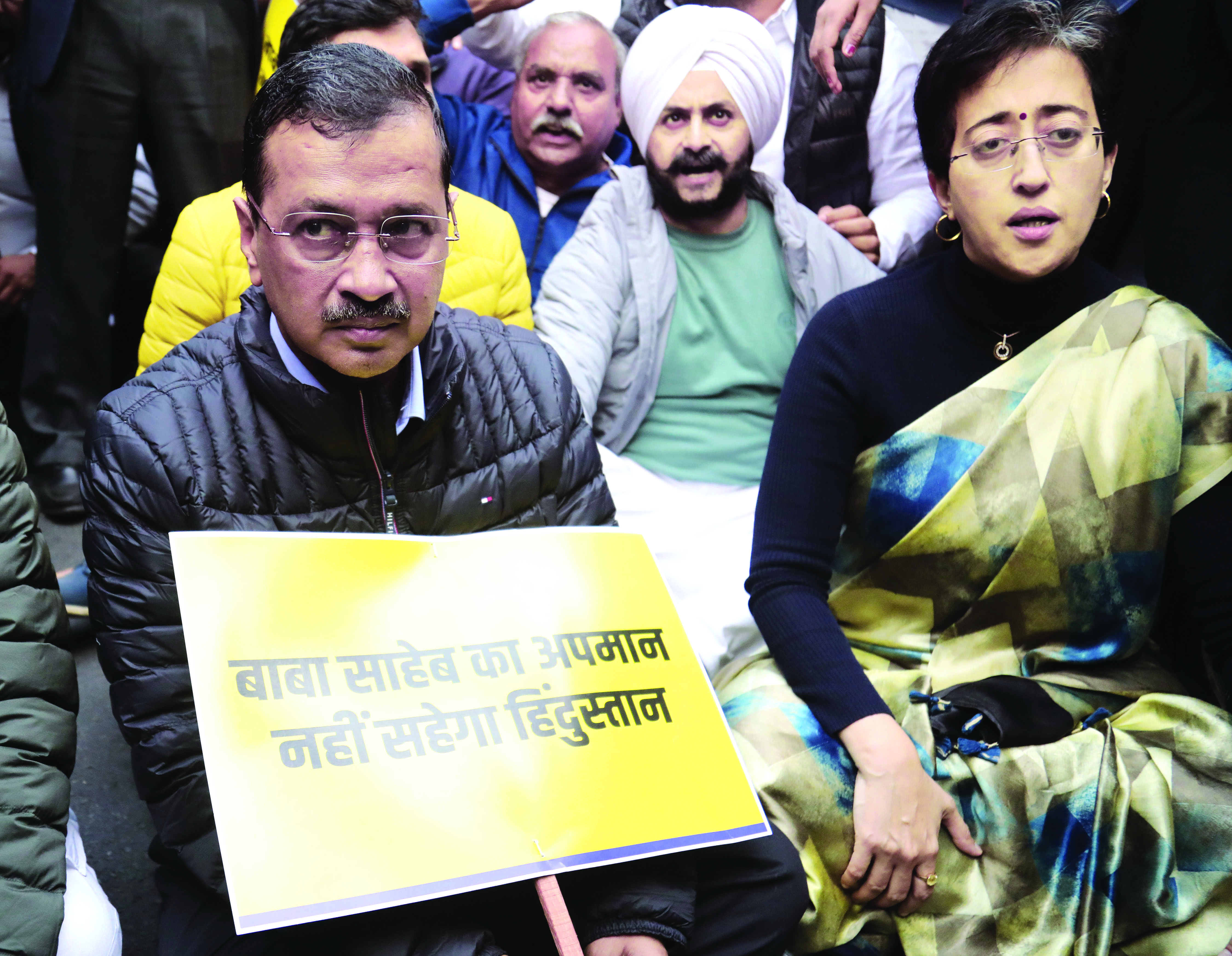 AAP protests near BJP office over Shah’s remark on Ambedkar