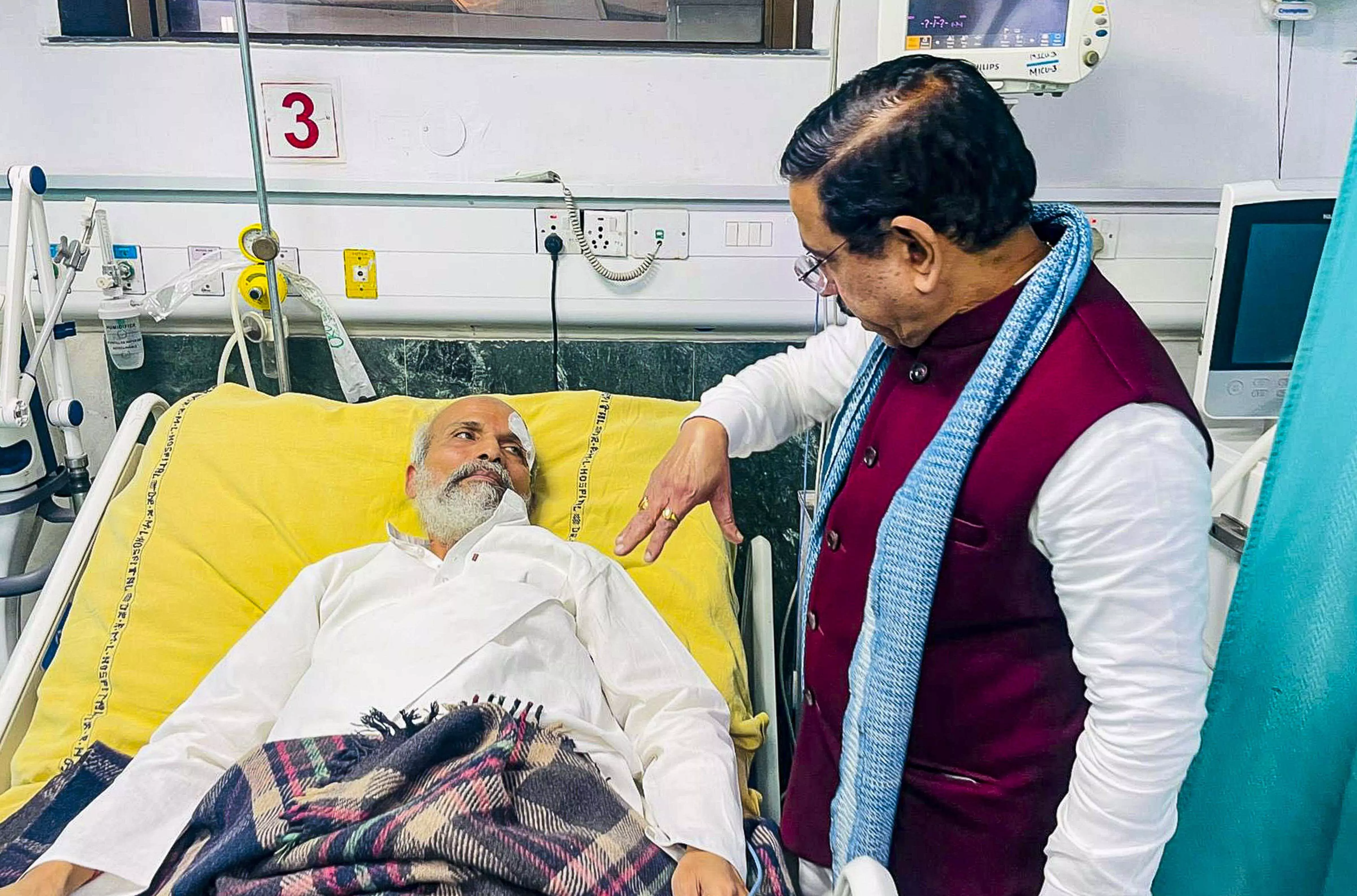 2 BJP MPs admitted in RML Hospital ICU with head injuries after scuffle with opposition 2 BJP MPs admitted in RML Hospital ICU with head injuries after scuffle with opposition