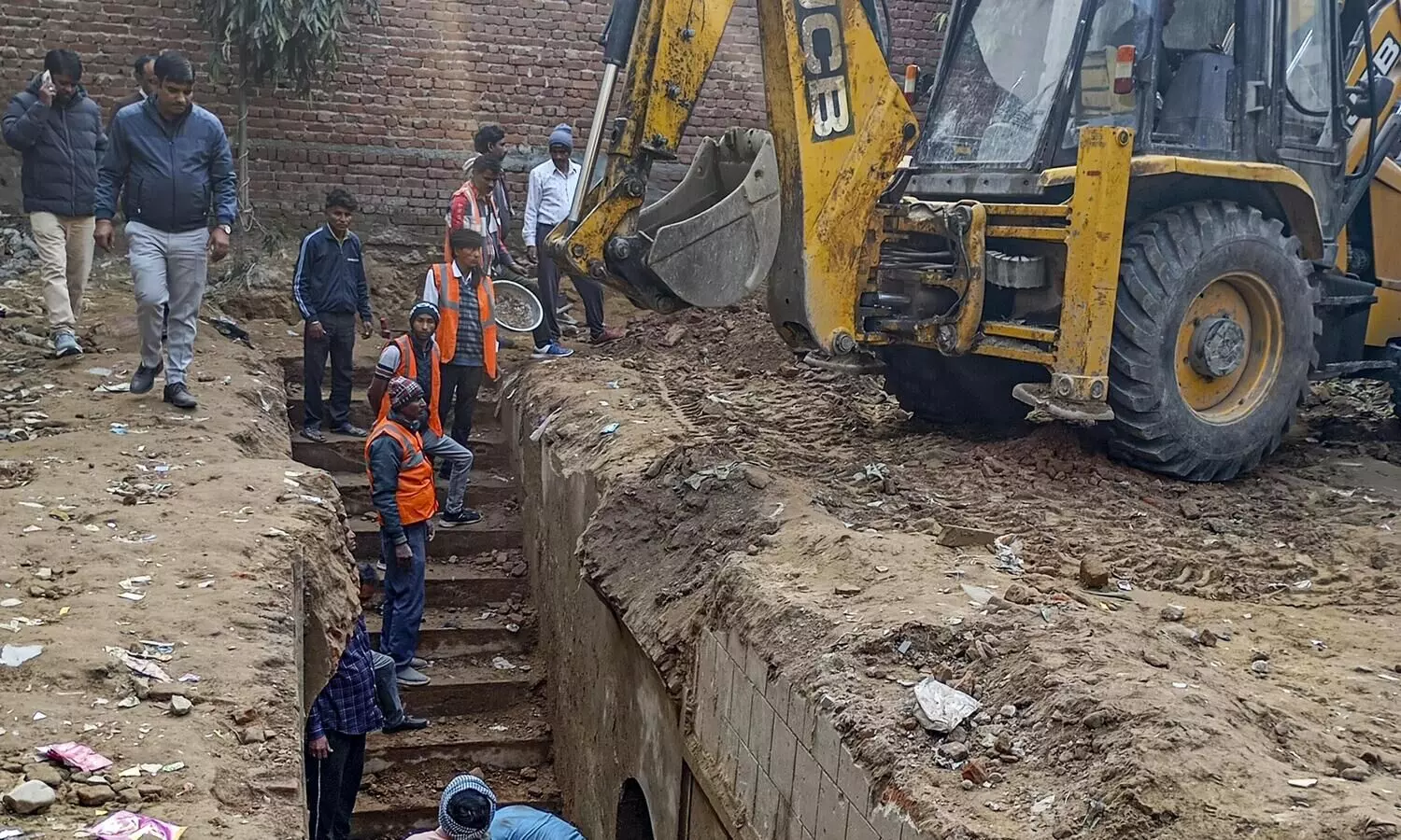ASI team assesses progress of excavation work at ancient stepwell in Sambhal
