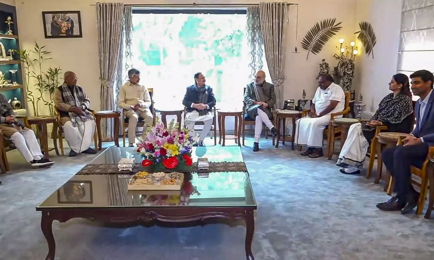 NDA leaders including Amit Shah, Chandrababu Naidu meet at BJP chiefs residence
