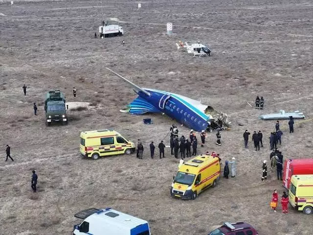 Azerbaijani airliner with 67 people onboard crashes in Kazakhstan leaving 32 survivors