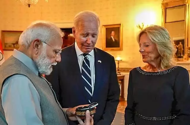 Jill Biden receives USD 20,000 diamond from PM Modi, priciest gift from any foreign leader in 2023 Jill Biden receives USD 20,000 diamond from PM Modi, priciest gift from any foreign leader in 2023