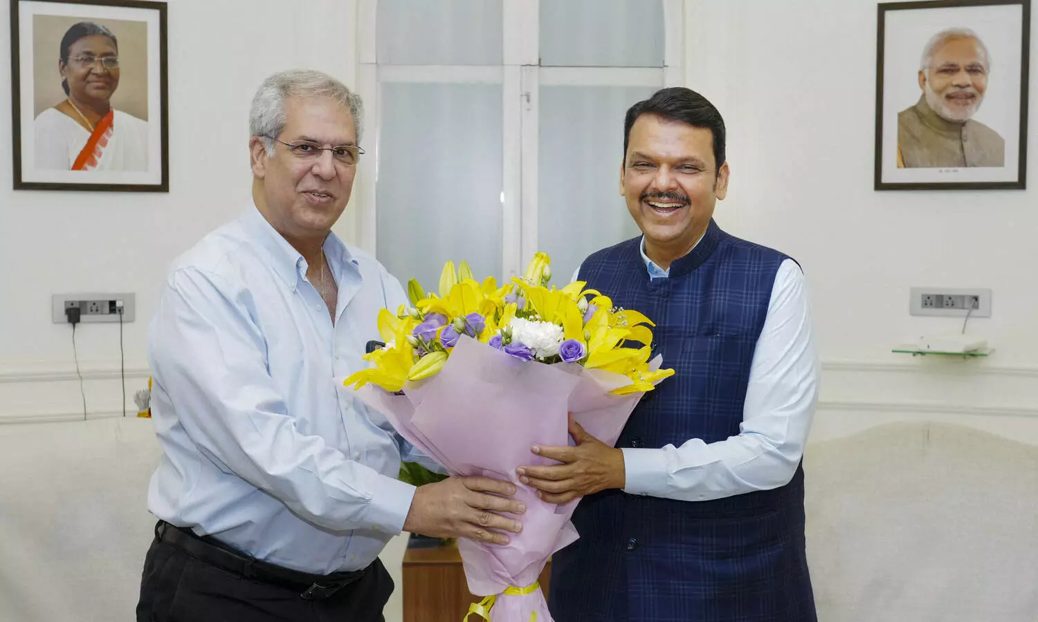 Tata Trusts chairman Noel Tata meets Maharashtra CM Fadnavis