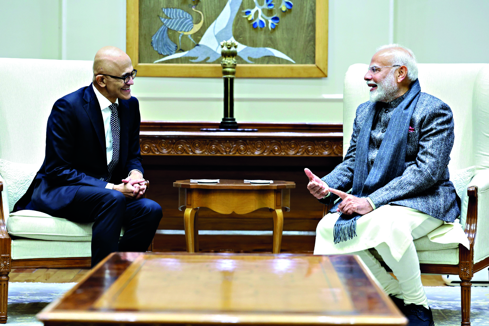 Modi meets Microsoft CEO Nadella Modi meets Microsoft CEO Nadella