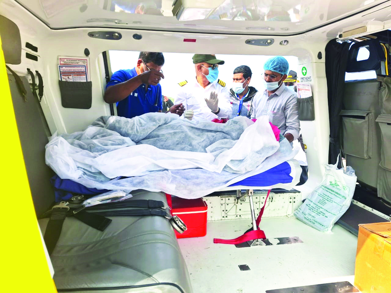 Sagar Island helipad: Three patients airlifted