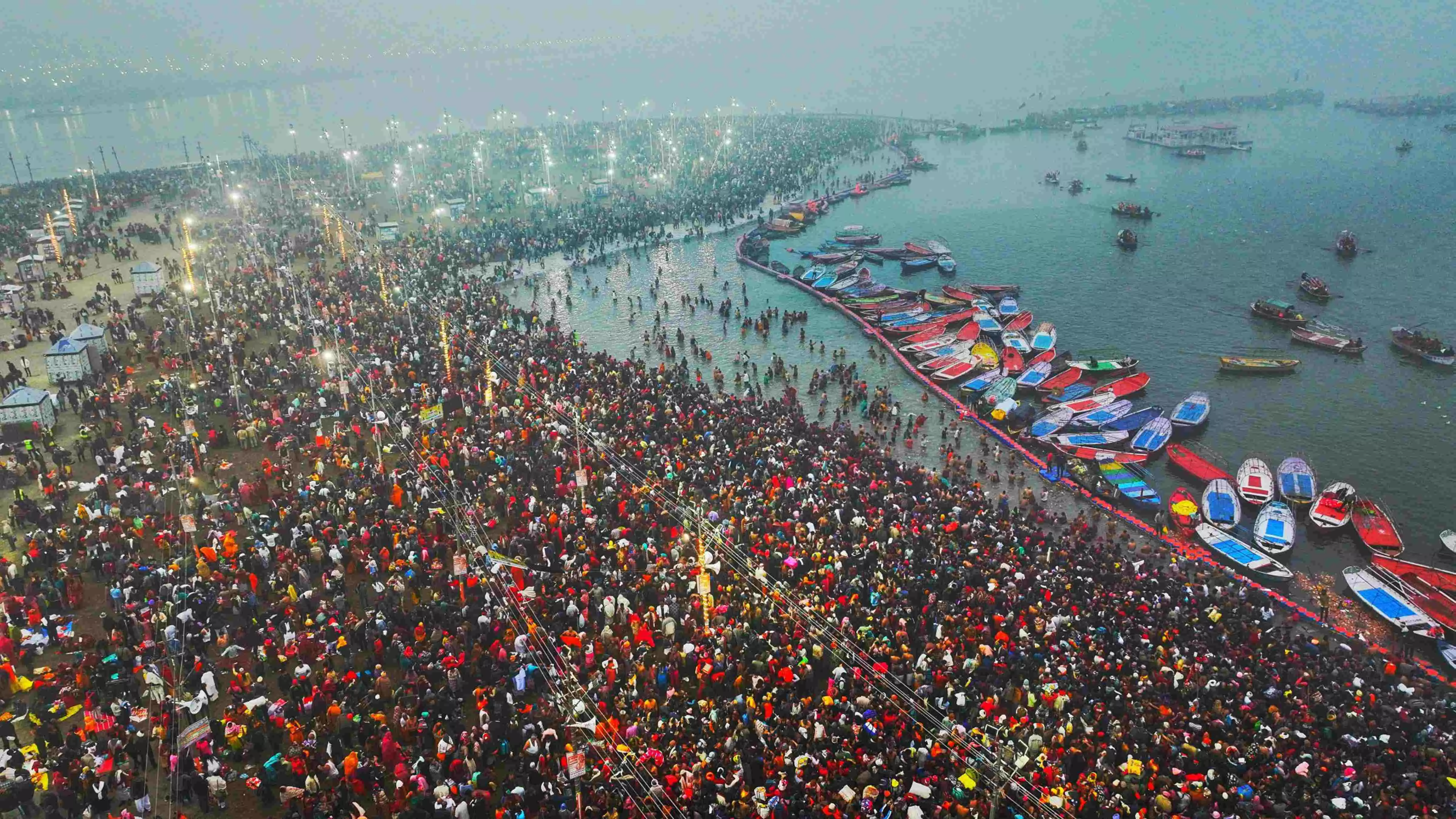 Maha Kumbh begins in UPs Prayagraj, nearly 60 lakh devotees take holy dip Maha Kumbh begins in UPs Prayagraj, nearly 60 lakh devotees take holy dip