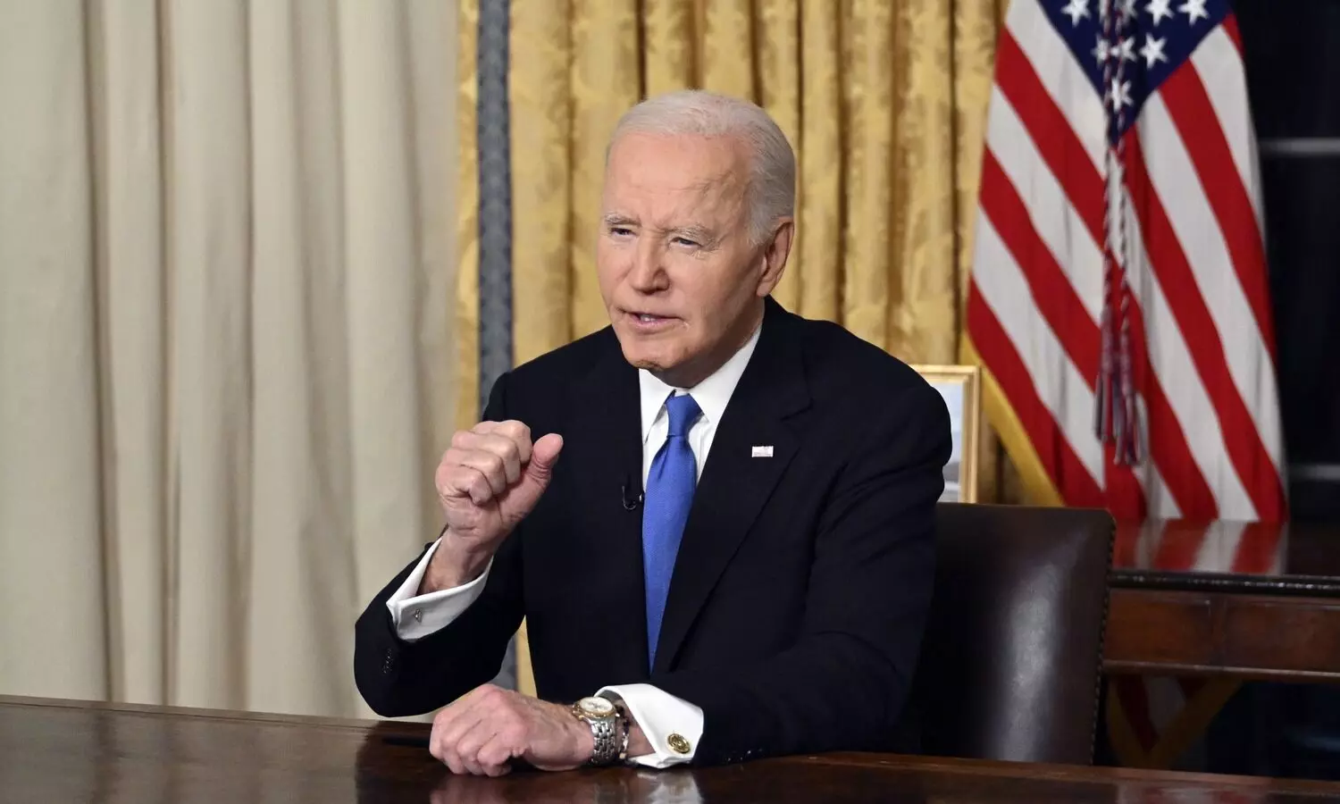 Biden warns in farewell address that oligarchy of ultrarich in US threatens future of democracy