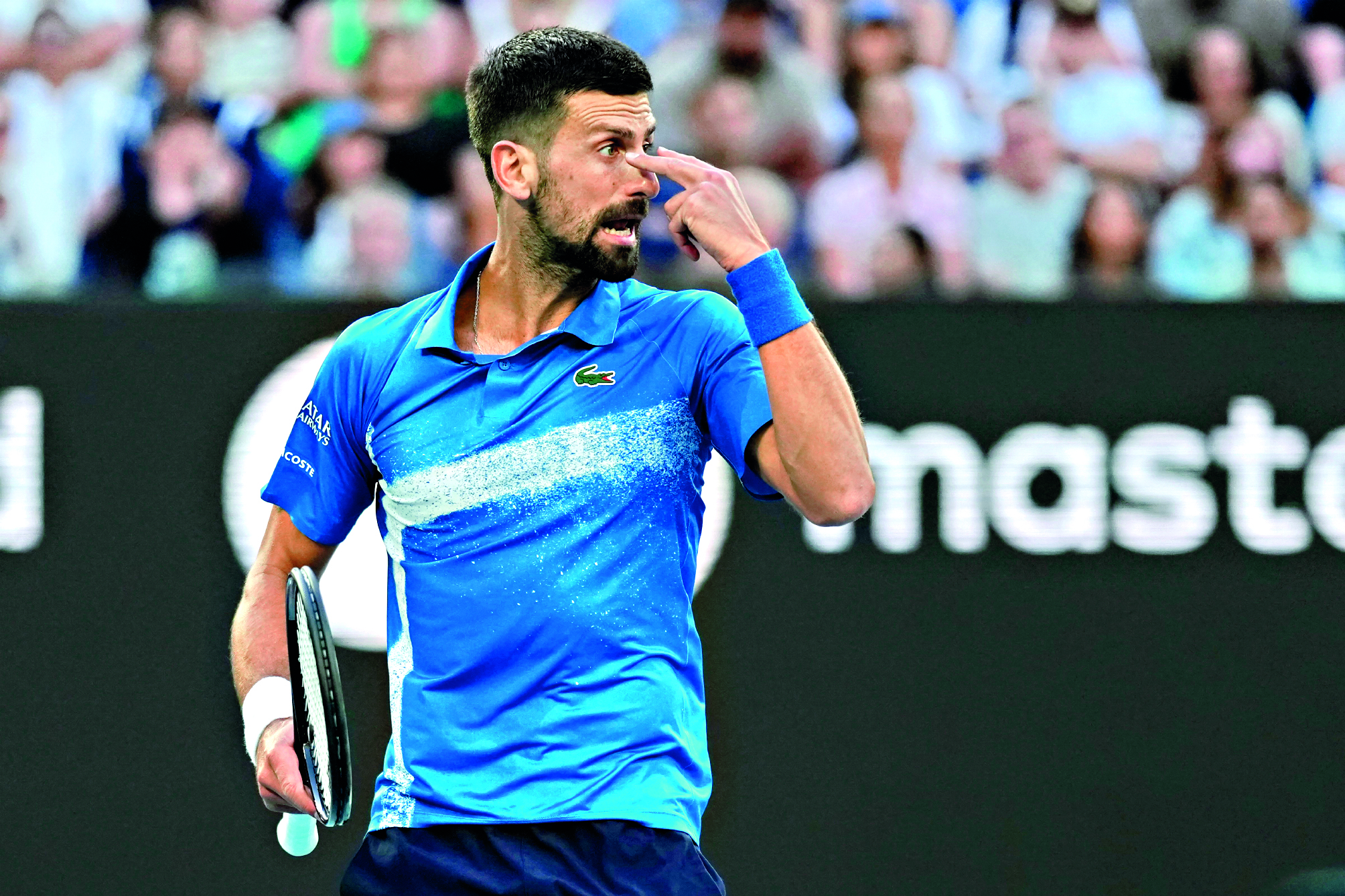 Djokovic breathing fire