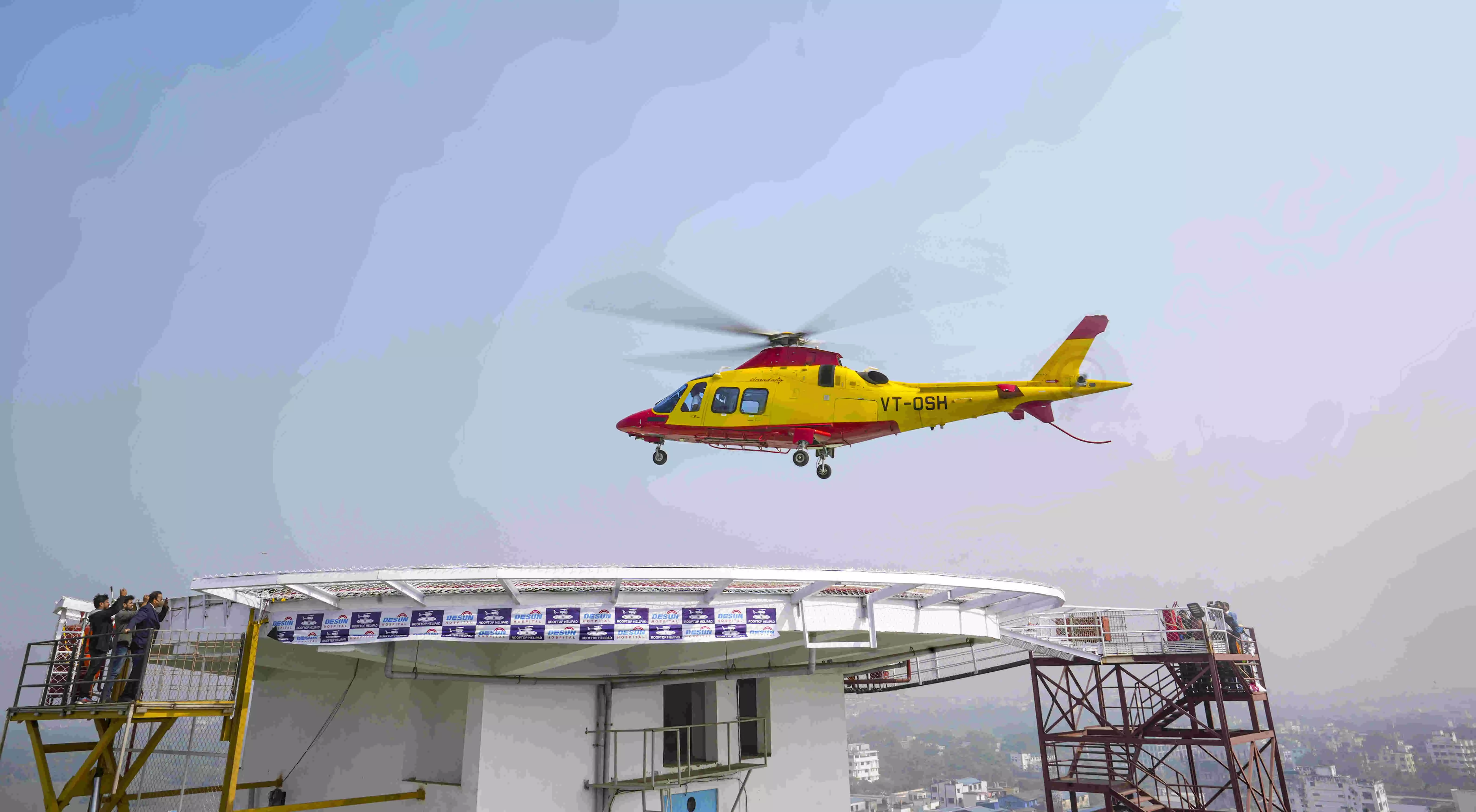 Private hospital in city launches rooftop helipad for emergency services Private hospital in city launches rooftop helipad for emergency services
