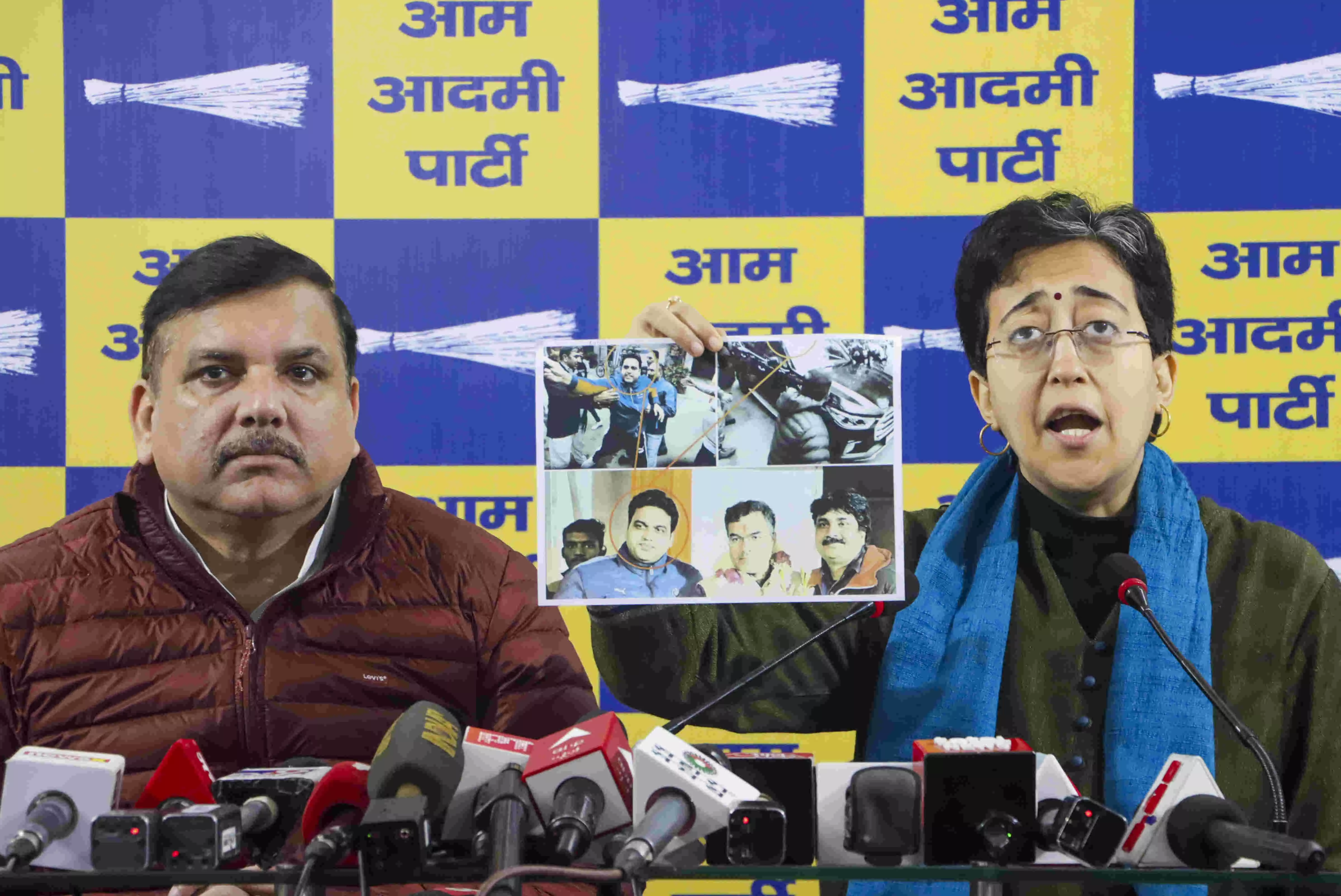 BJP trying to eliminate Kejriwal, one of attackers on his car associated with Parvesh: Atishi BJP trying to eliminate Kejriwal, one of attackers on his car associated with Parvesh: Atishi