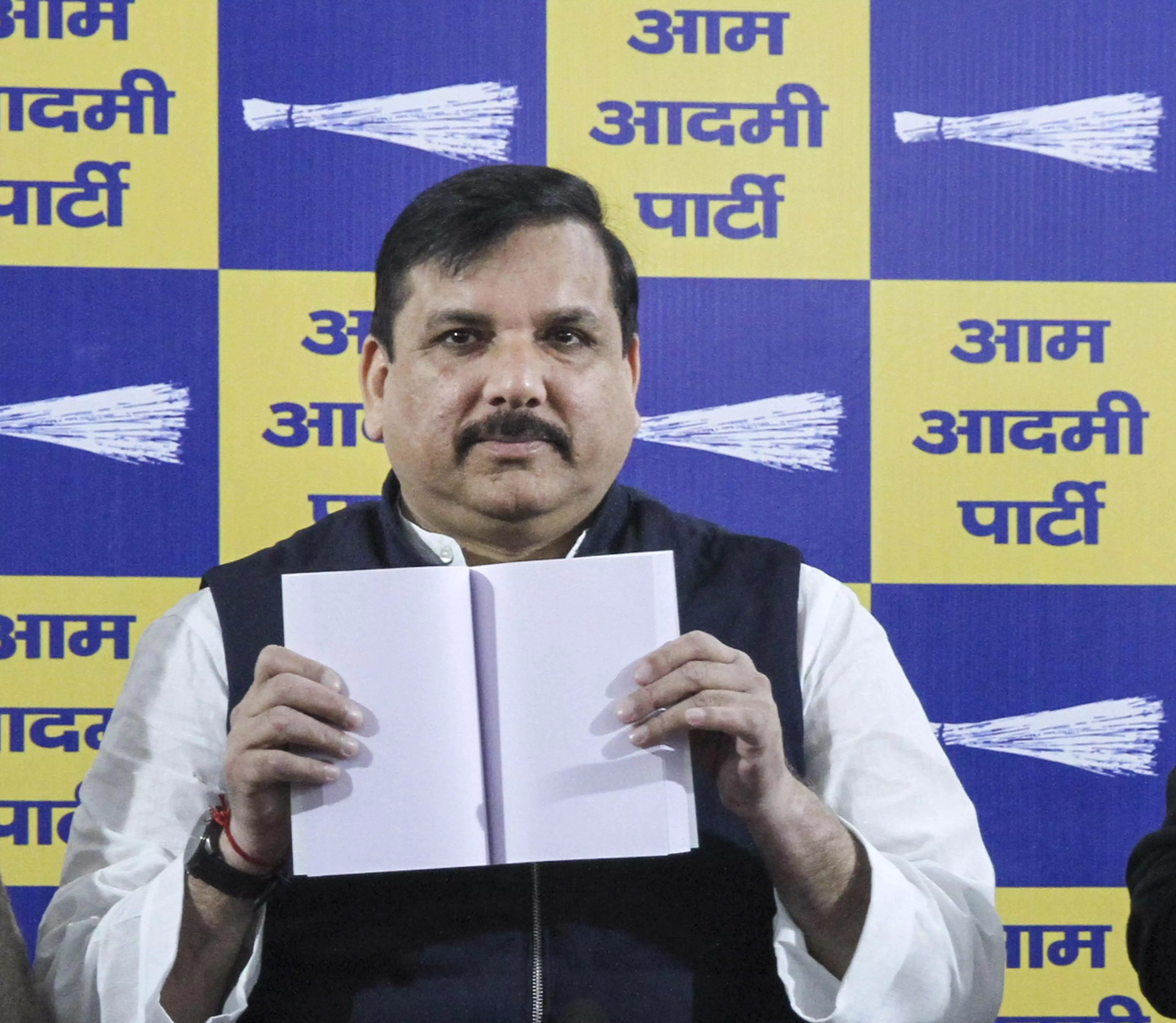 AAP takes dig at BJP ahead of Delhi polls, launches blank book on saffron partys achievements AAP takes dig at BJP ahead of Delhi polls, launches blank book on saffron partys achievements