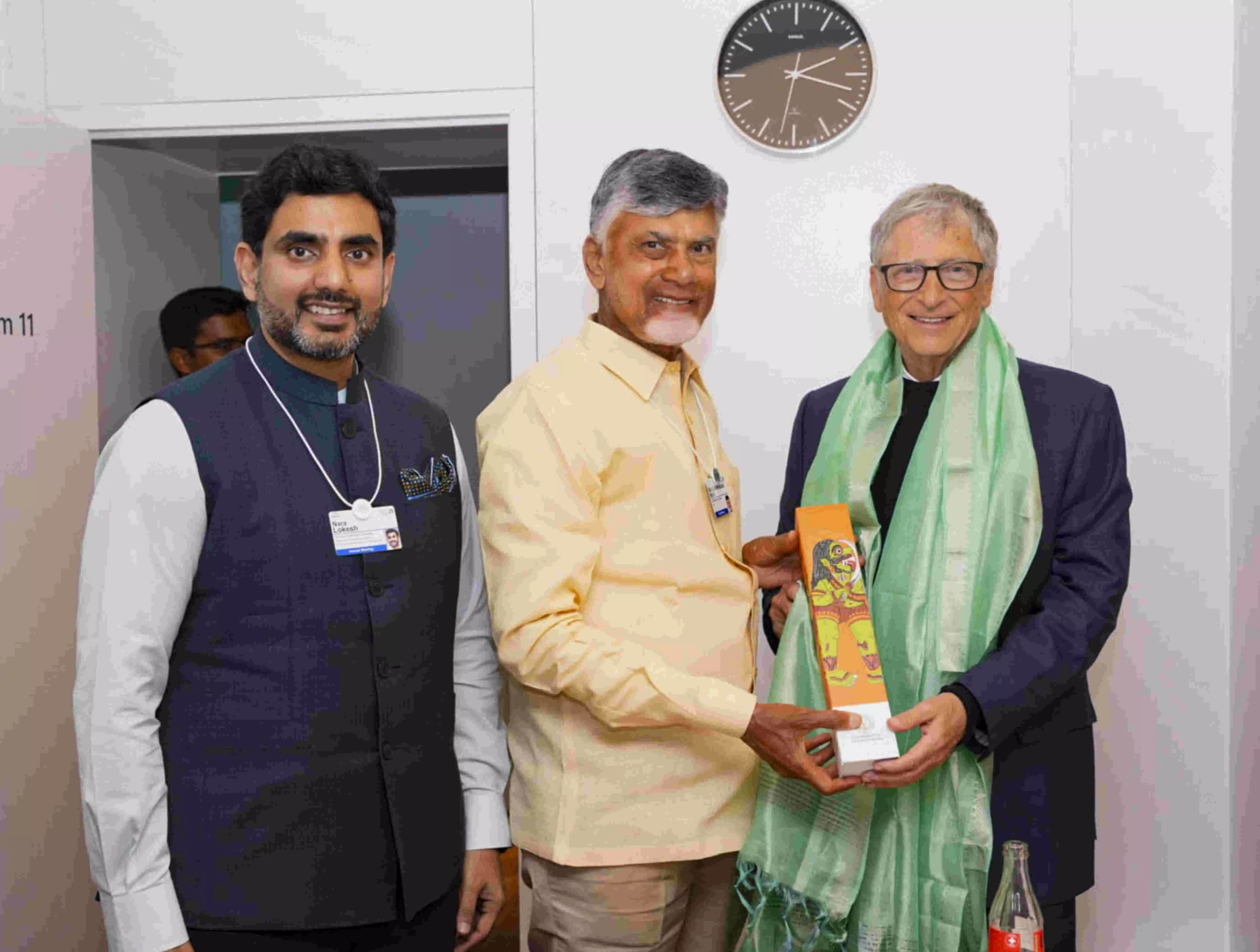 Andhra CM meets Bill Gates at WEF; discusses partnerships in health, education Andhra CM meets Bill Gates at WEF; discusses partnerships in health, education