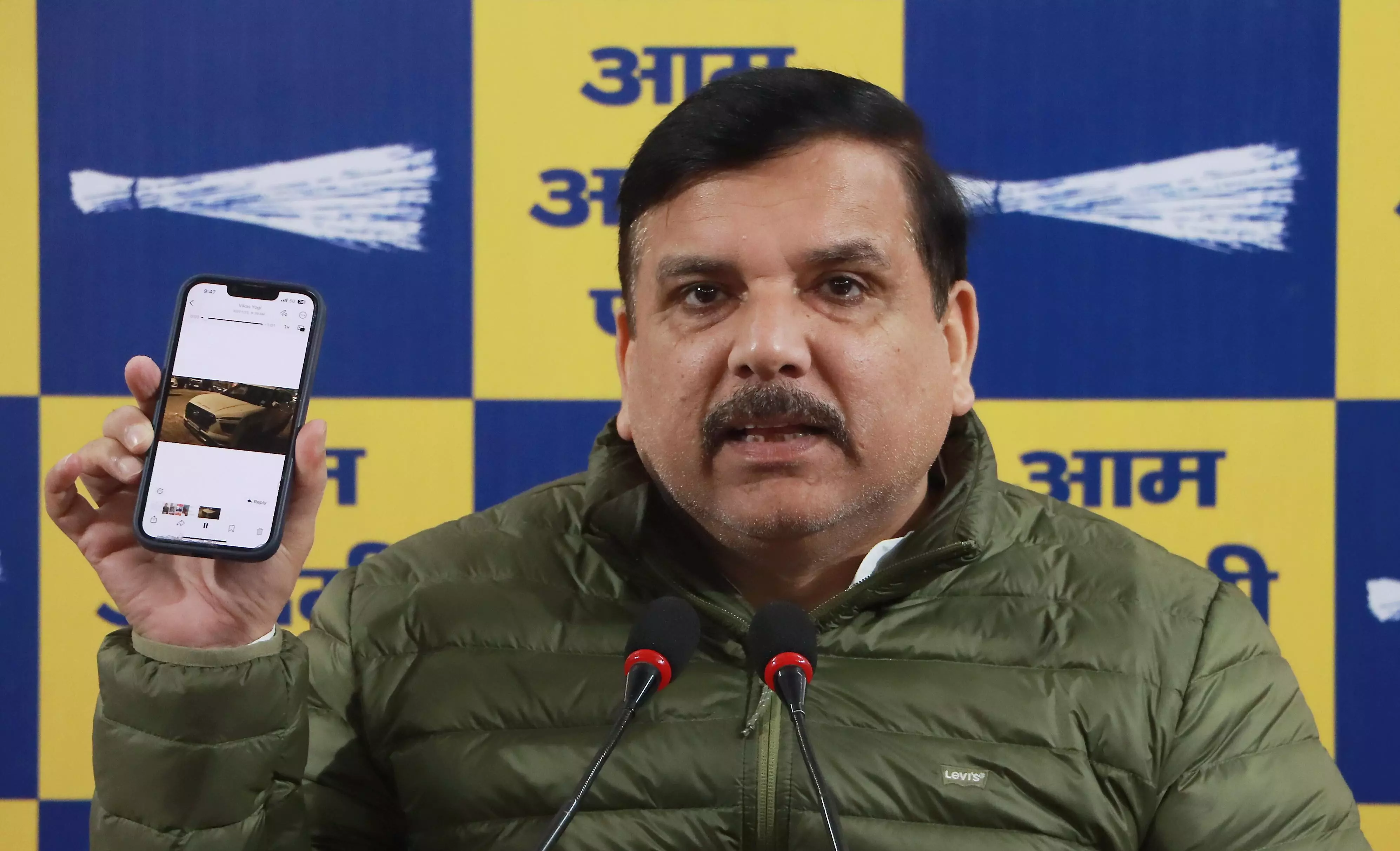 AAP slams BJPs dirty politics after cash, liquor found from Punjab government labelled vehicle AAP slams BJPs dirty politics after cash, liquor found from Punjab government labelled vehicle