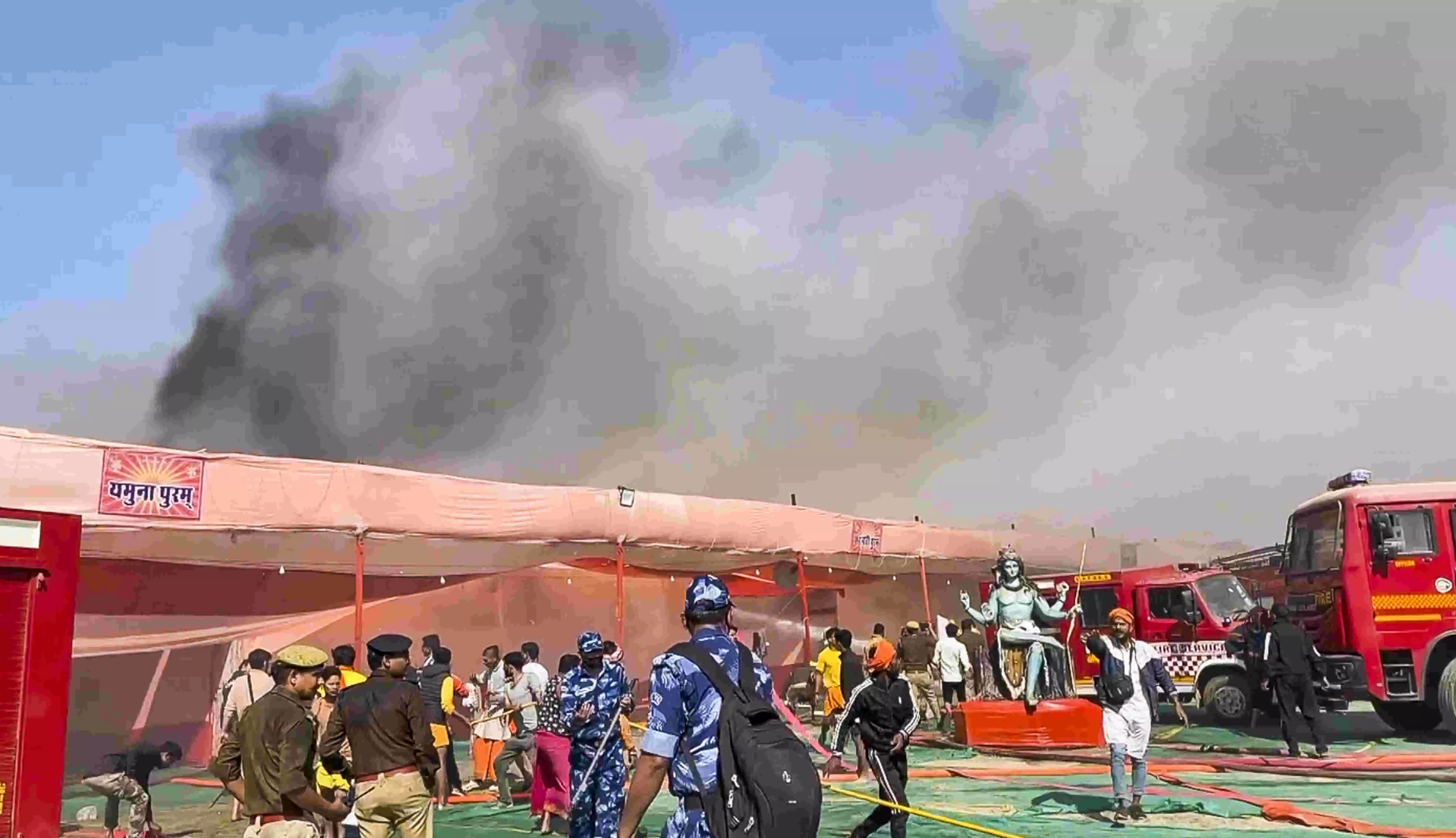 Fire breaks out at camp in Maha Kumbh Mela