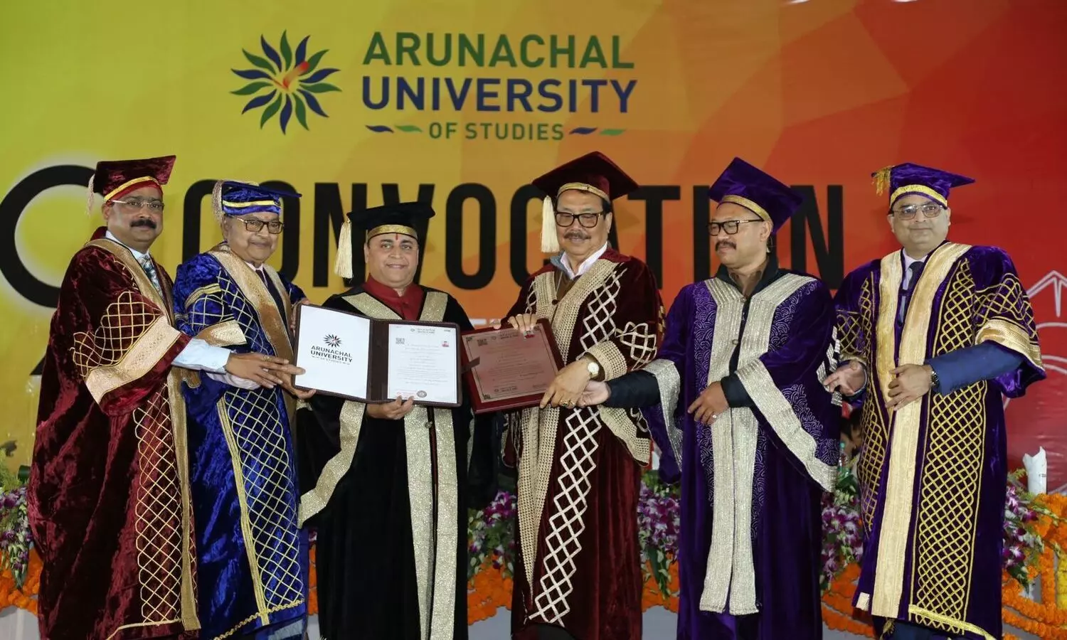 Arunchal University of Studies (AUS) conferred Doctor of Literature (D. Litt.) on senior BJP leader Sunil Deodhar