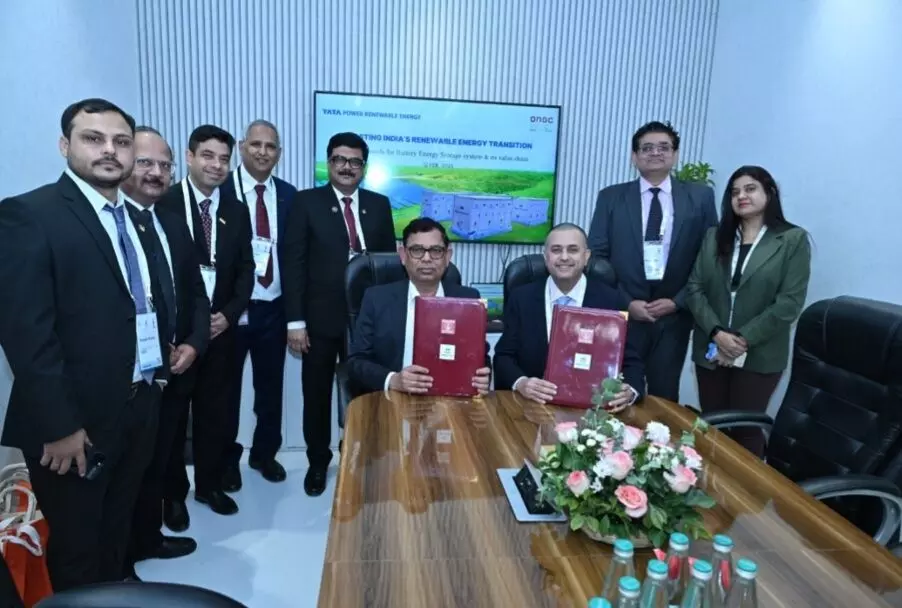 ONGC and Tata Power Renewable Energy Limited aign MoU to collaborate on battery energy storage solutions ONGC and Tata Power Renewable Energy Limited aign MoU to collaborate on battery energy storage solutions