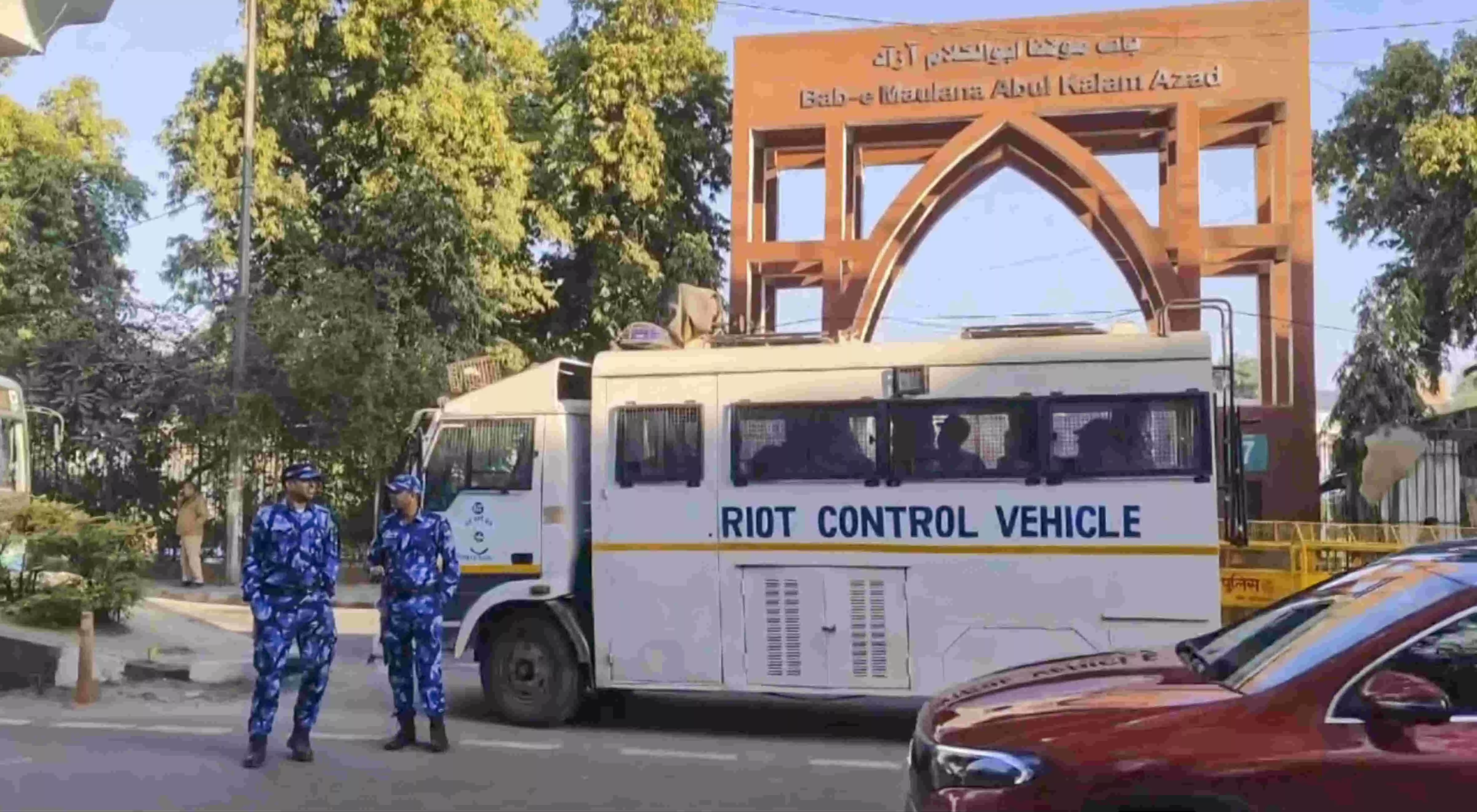 Security stepped up at Jamia, 10 students detained for protest