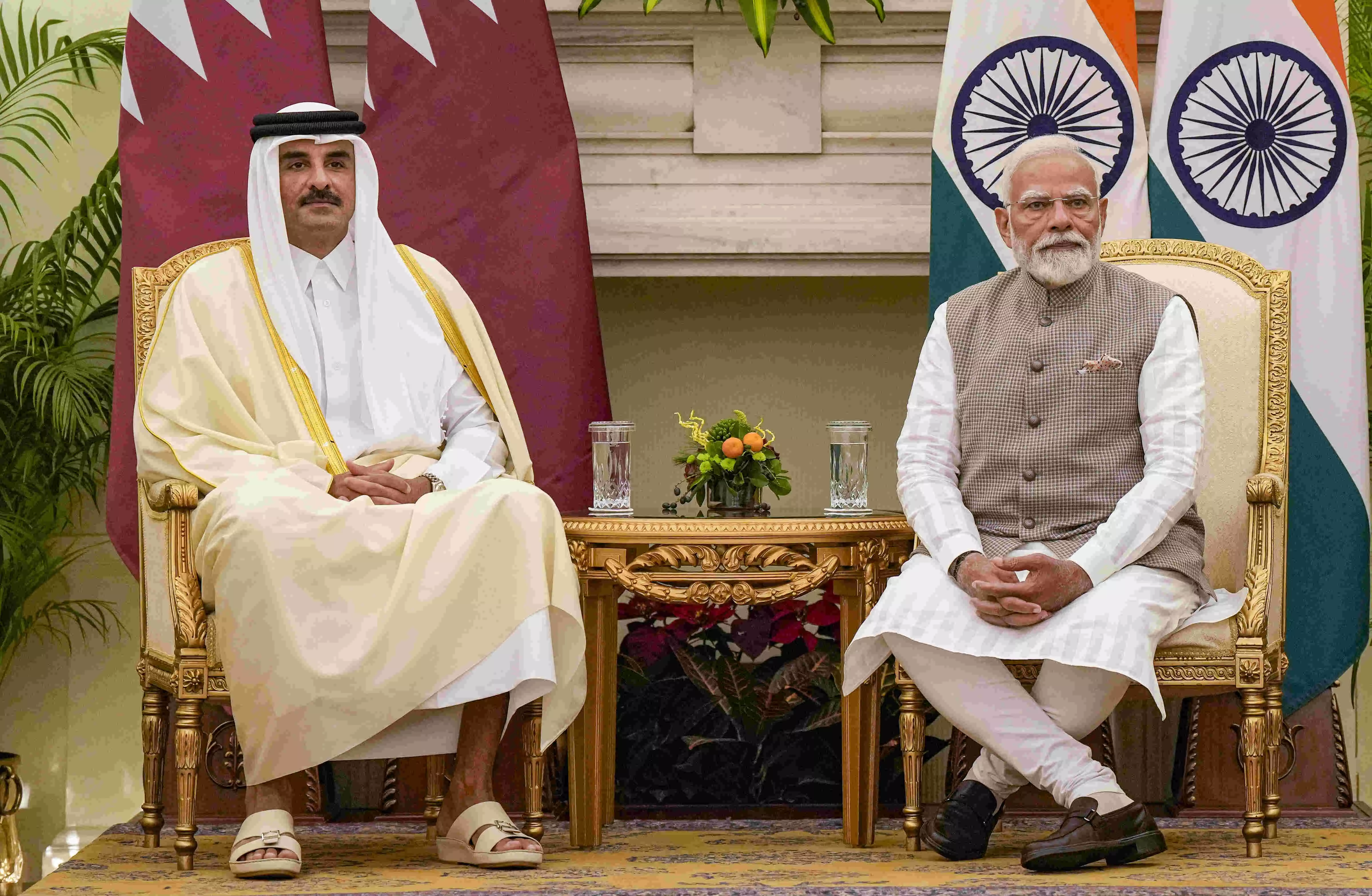PM Modi, Amir of Qatar hold talks, decide to elevate India-Qatar ties to strategic partnership PM Modi, Amir of Qatar hold talks, decide to elevate India-Qatar ties to strategic partnership