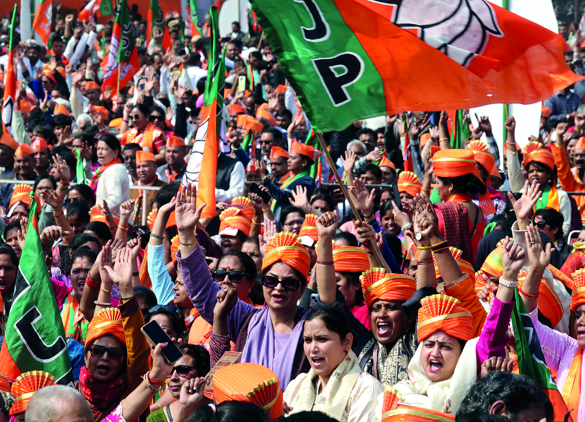 Delhi’s historic Ramlila Maidan turns saffron