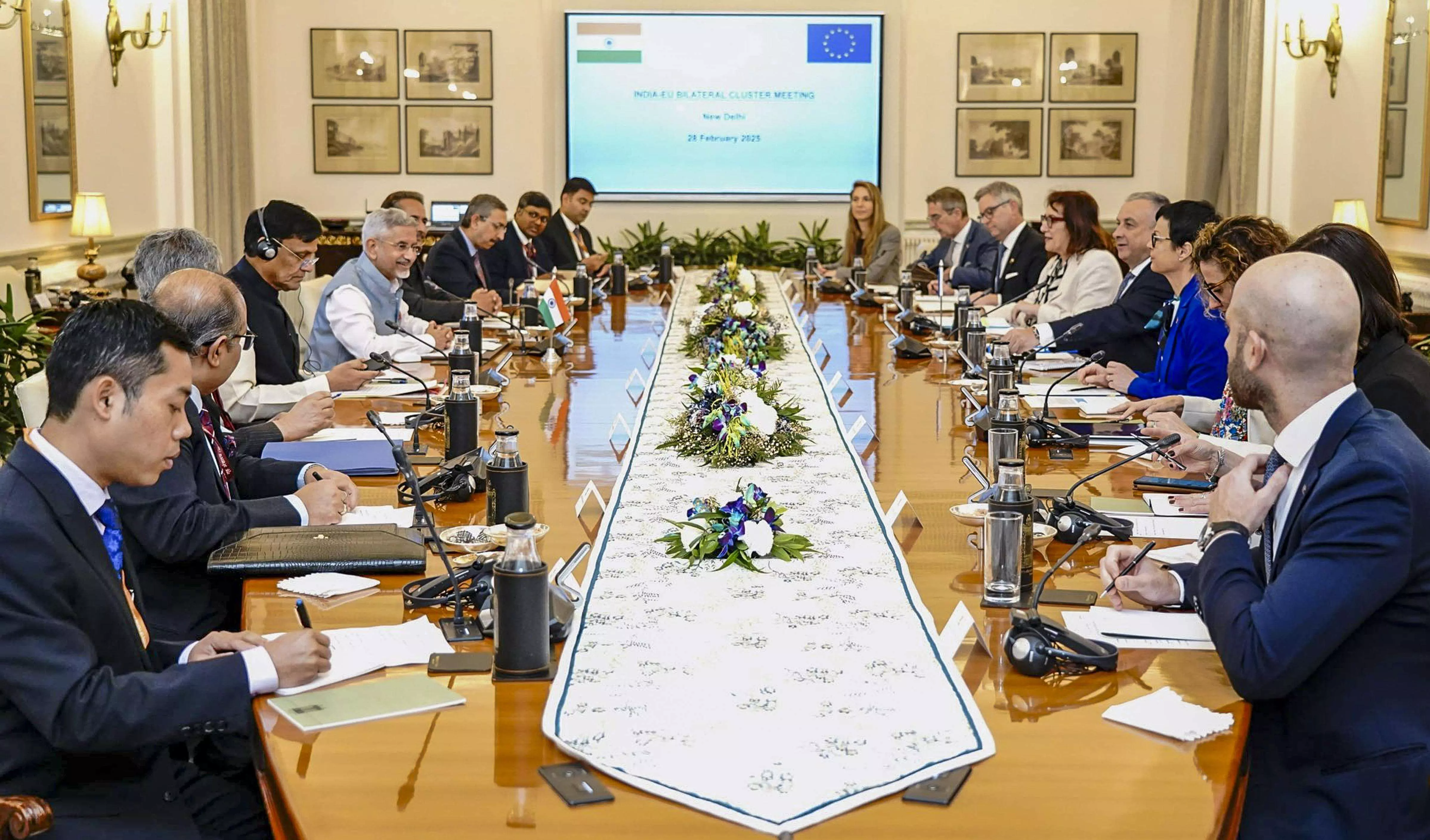 India, EU hold bilateral cluster meeting, discuss connectivity, IMEC, security India, EU hold bilateral cluster meeting, discuss connectivity, IMEC, security