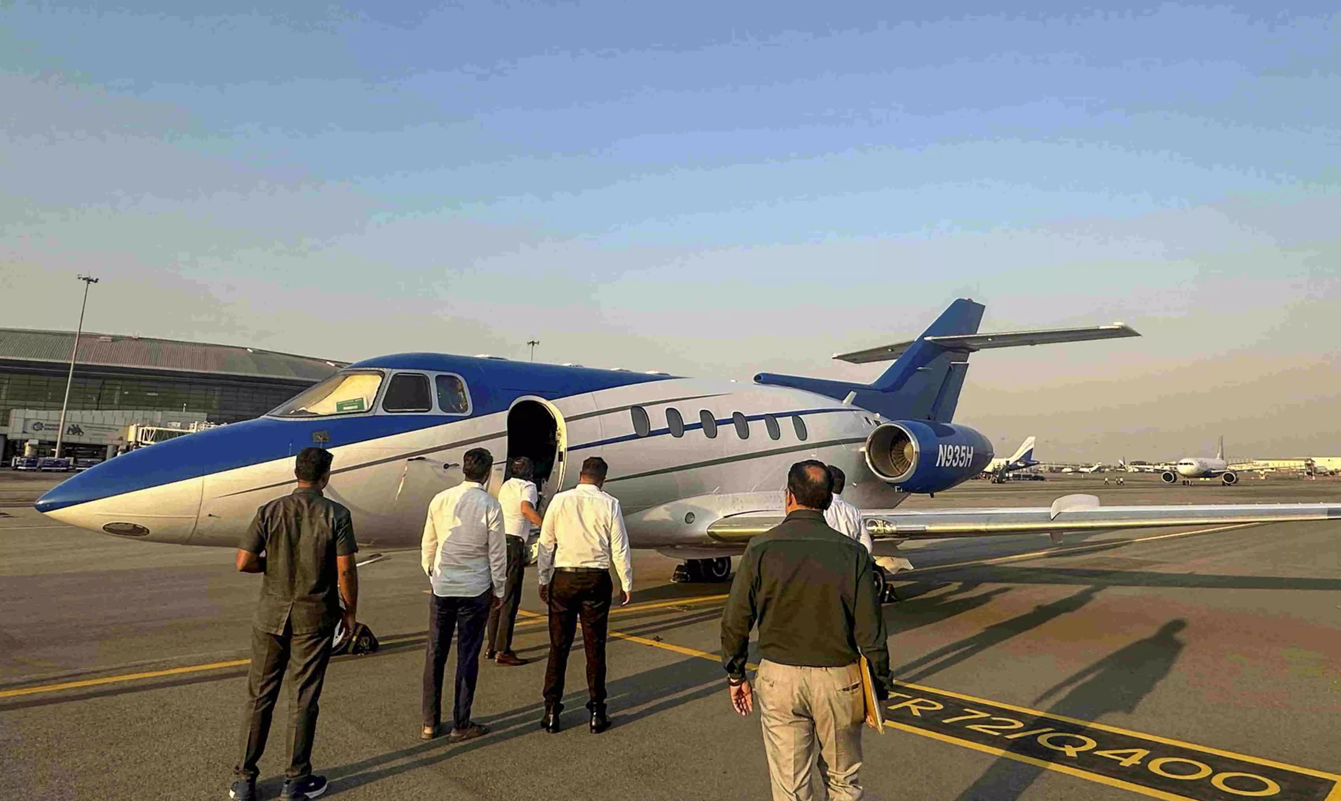 ED seizes business jet at Hyderabad airport in money laundering case ED seizes business jet at Hyderabad airport in money laundering case