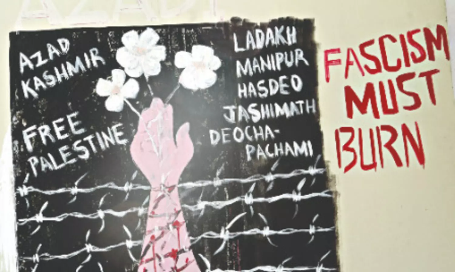 ‘Azad Kashmir’ graffiti in Jadavpur University triggers row