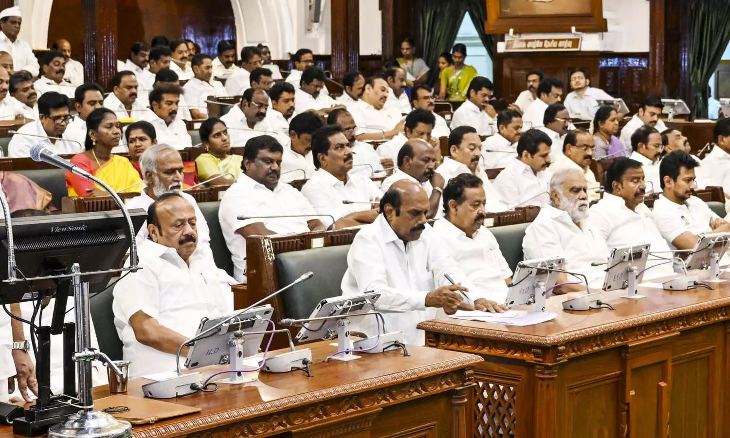 DMK govt presents budget, AIADMK asks govt to resign over TASMAC scam