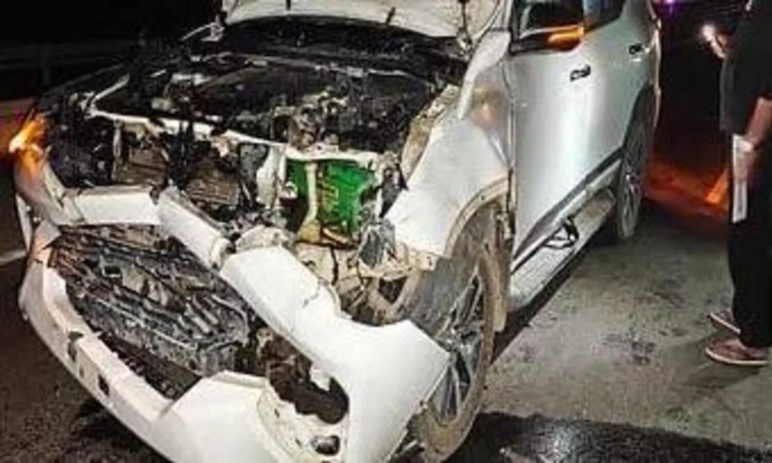 Narrow escape for Rakesh Tikait as car collides with nilgai in UPs Muzaffarnagar