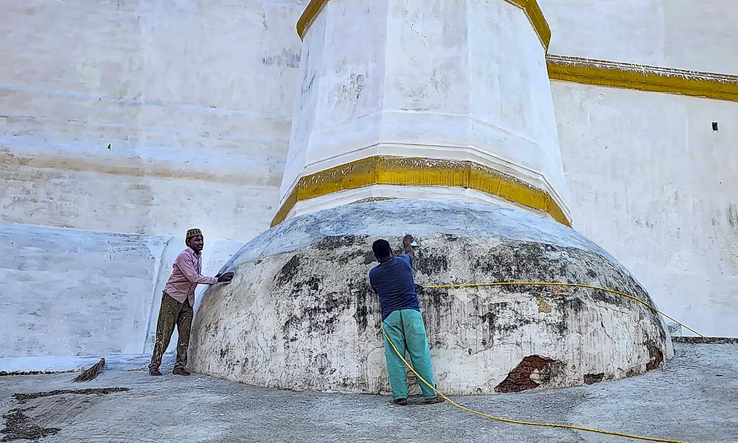 Whitewashing at Sambhals Shahi Jama Masjid set to conclude