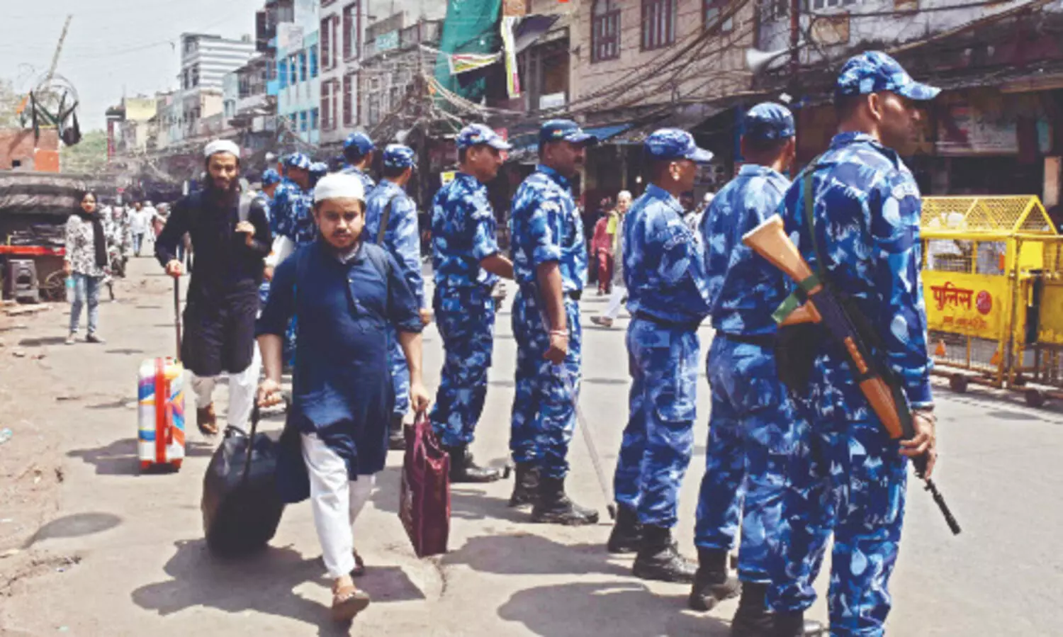 Security stepped up in city as police hold flag march