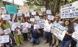 Parents protest outside DoE over alleged school fee hike in Delhi, demand rollback Parents protest outside DoE over alleged school fee hike in Delhi, demand rollback