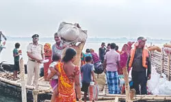 Affected families of Dhulian return home from Malda relief camp