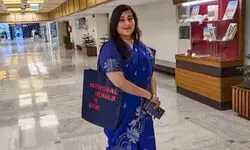 Bansuri Swaraj attends JPC meet, flaunts bag with ‘National Herald Ki Loot’ to target Gandhis