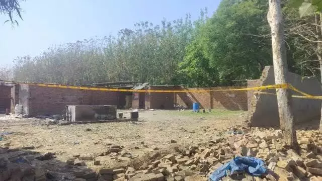 Massive blast at firecracker factory in UP; loss of lives feared Massive blast at firecracker factory in UP; loss of lives feared