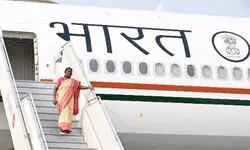 President Murmu arrives in Delhi after attending Pope Francis funeral mass President Murmu arrives in Delhi after attending Pope Francis funeral mass
