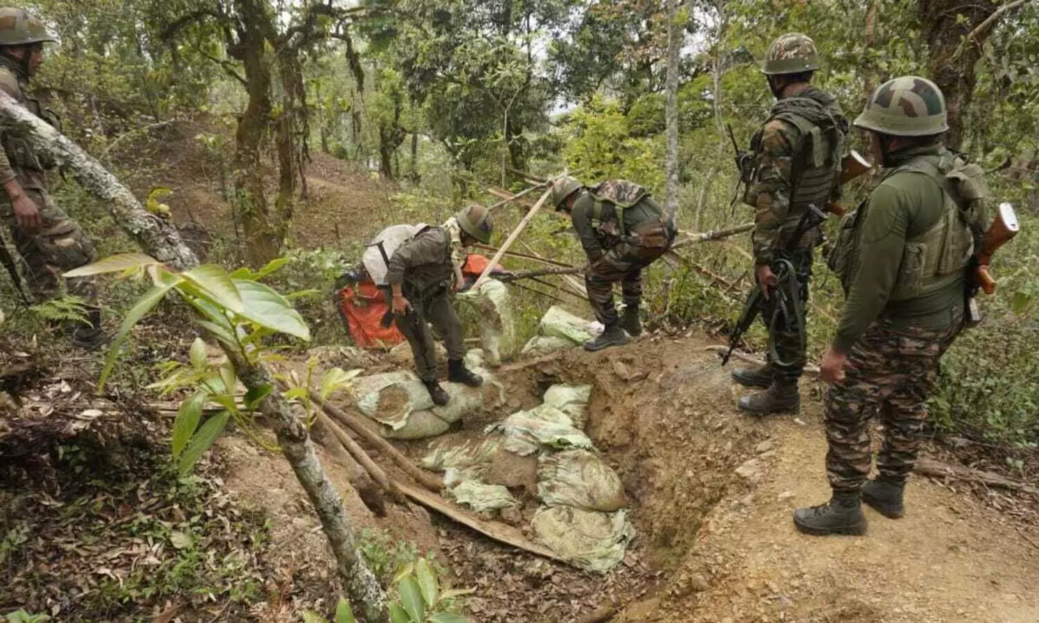 Three bunkers destroyed, major arms cache seized by Manipur Police during search operations